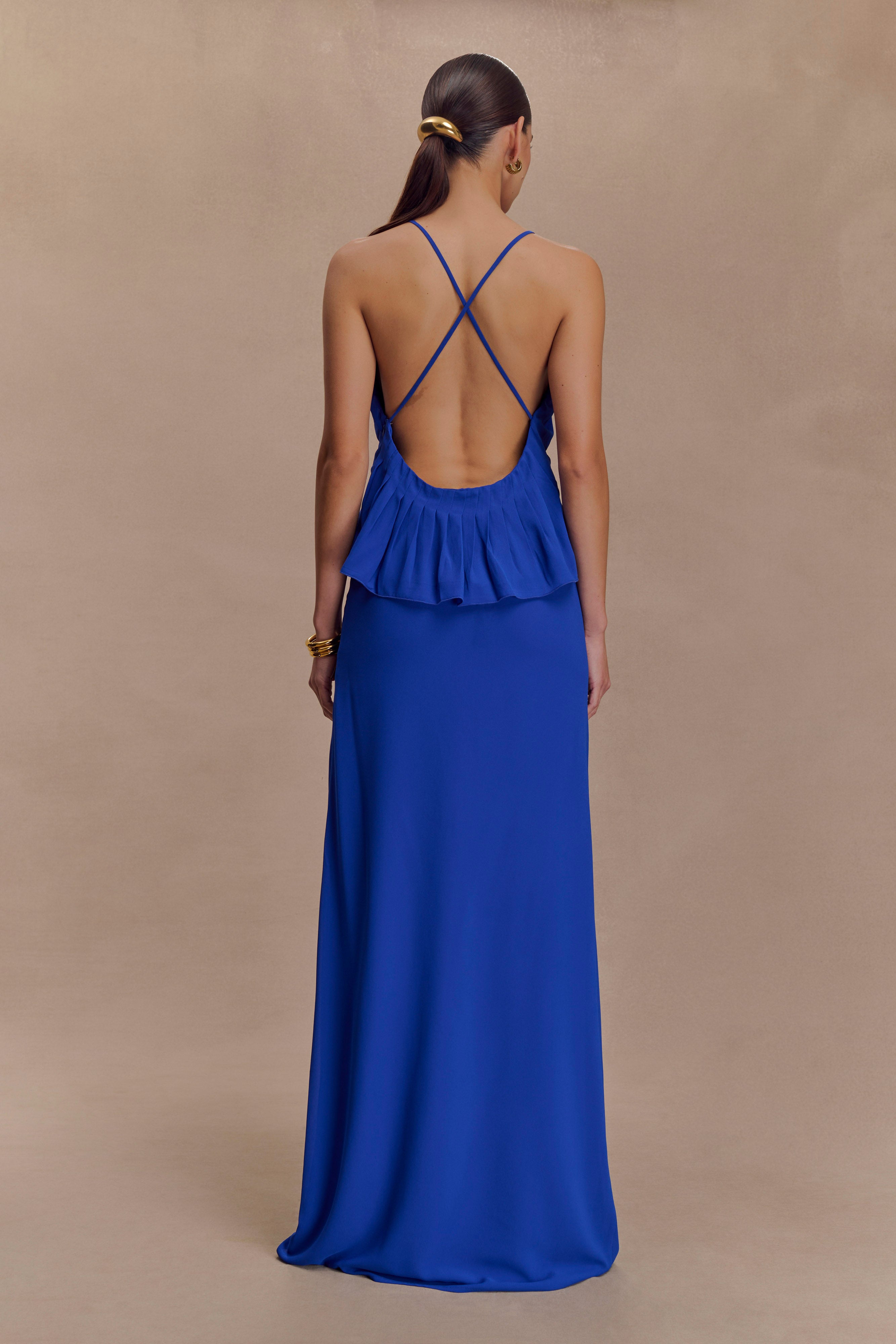Chiffon Halter Top with Keyhole Cut-Out & Rouleau Ties | Korra