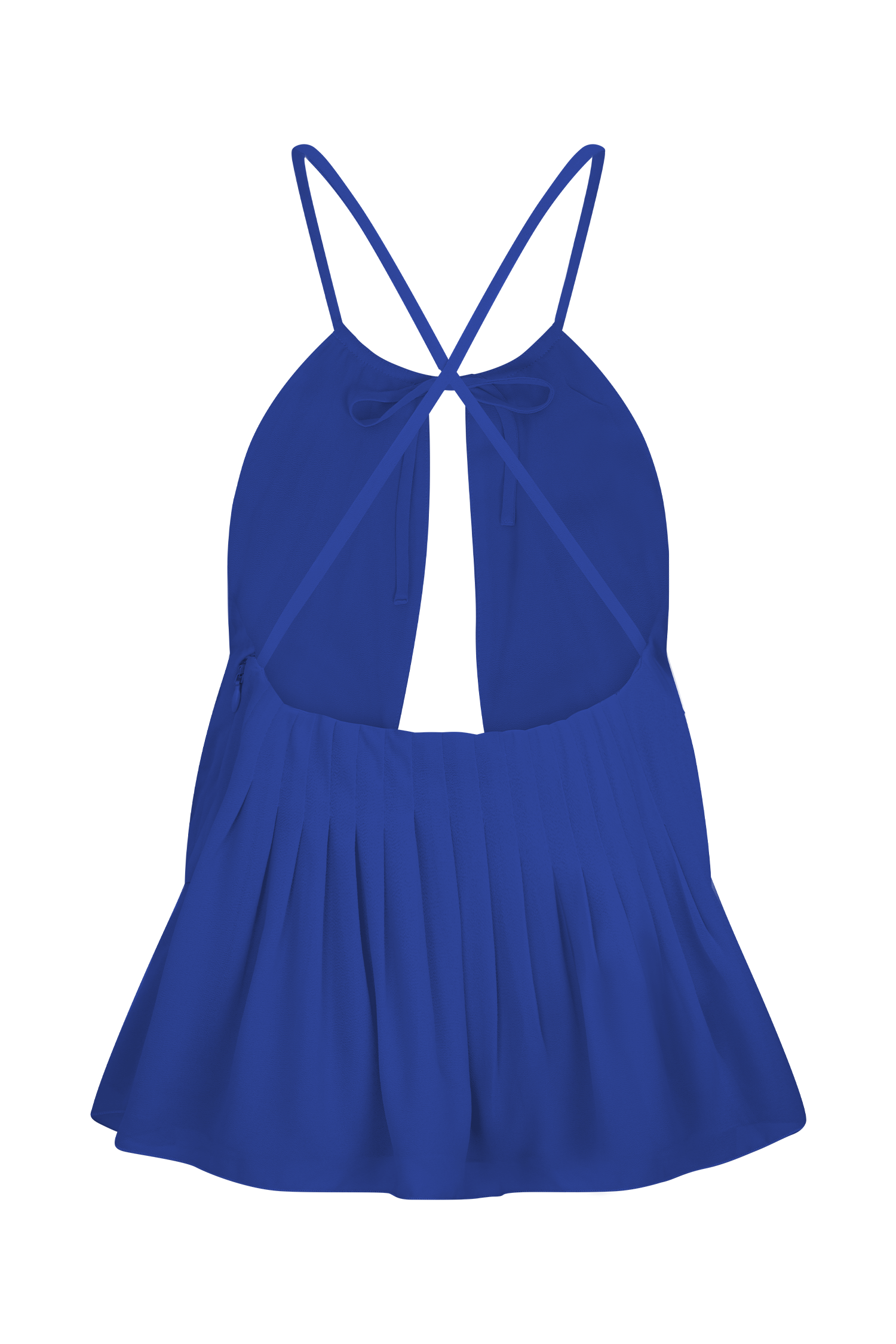 Chiffon Halter Top with Keyhole Cut-Out & Rouleau Ties | Korra
