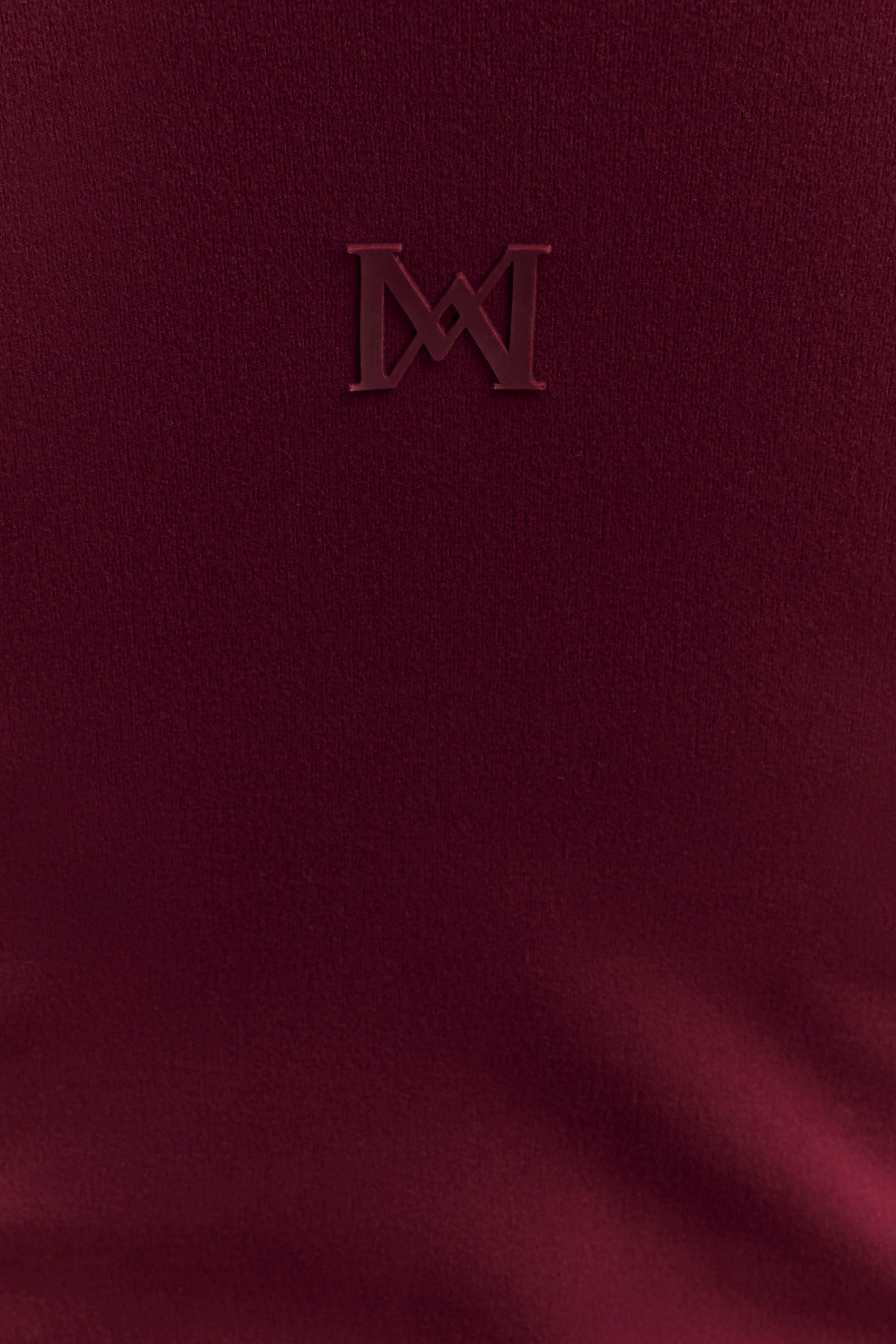 Burgundy Yoga Top with Shelf Bra & Scoop Neck | Alexandra