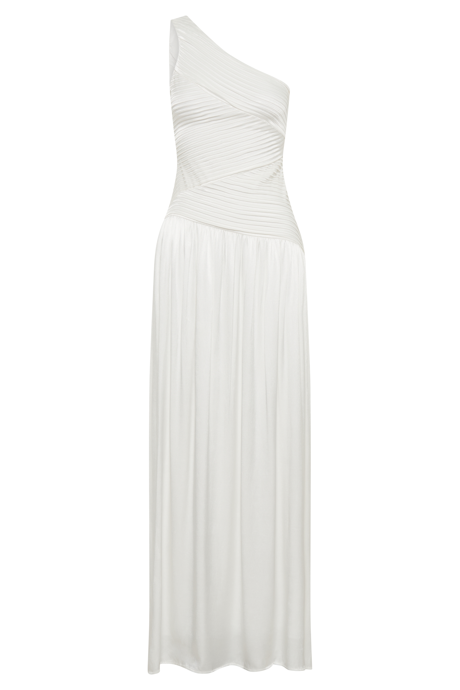 One Shoulder Pleated Maxi Dress for Special Occasions | Jenna Ivory