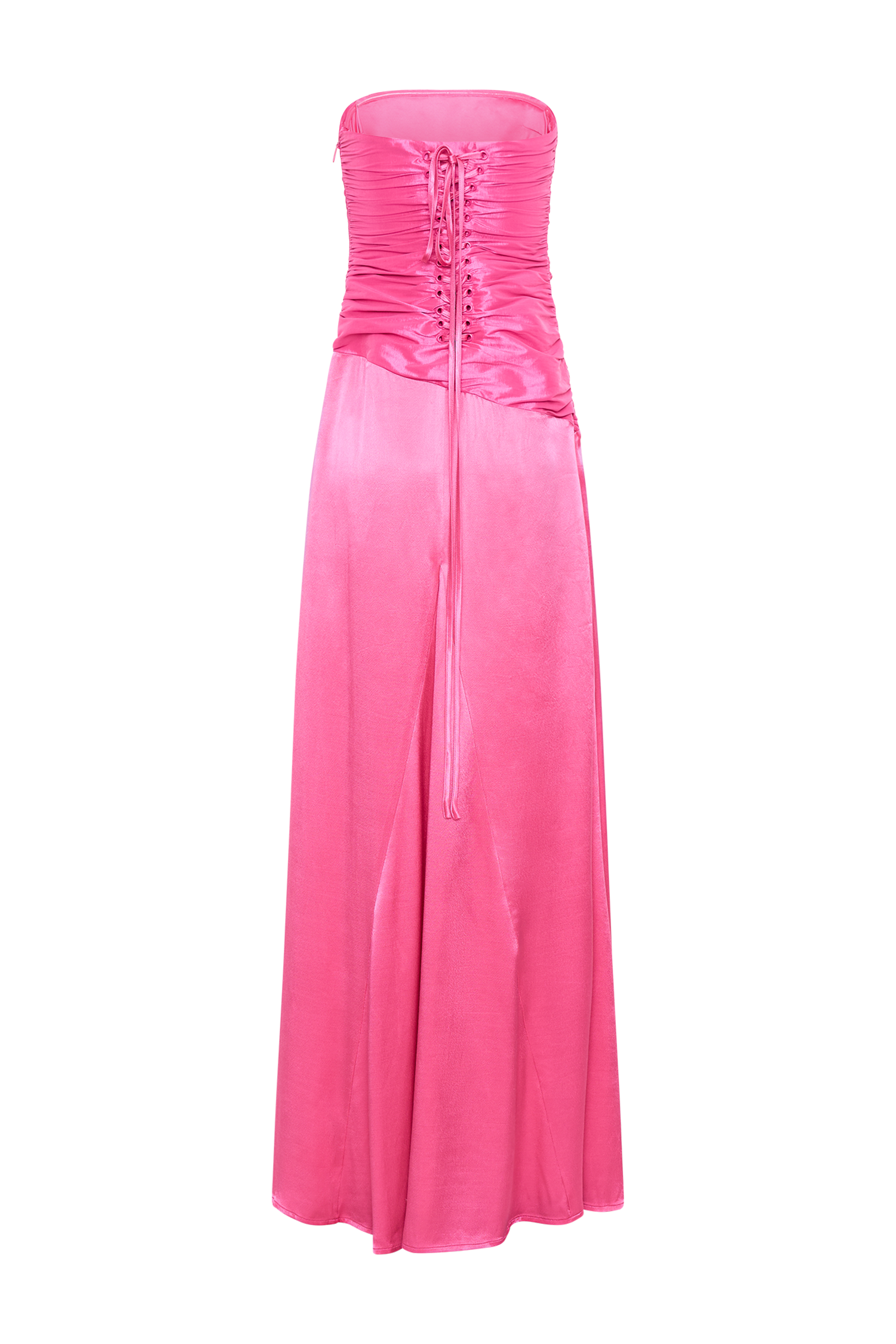 Strapless Taffeta Maxi Dress with Corset Back | Serena