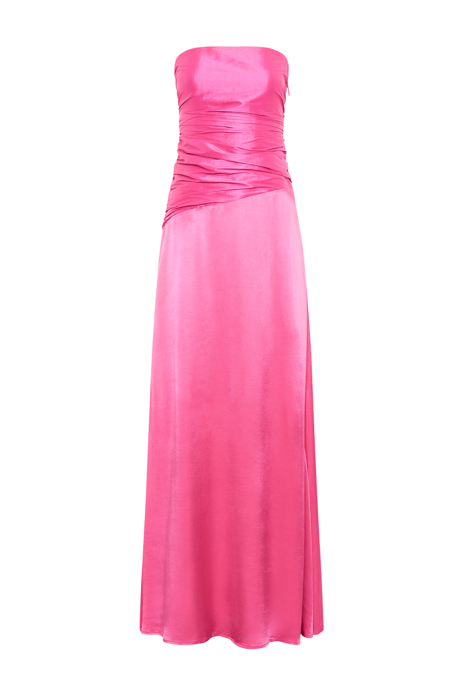 Strapless Taffeta Maxi Dress with Corset Back | Serena