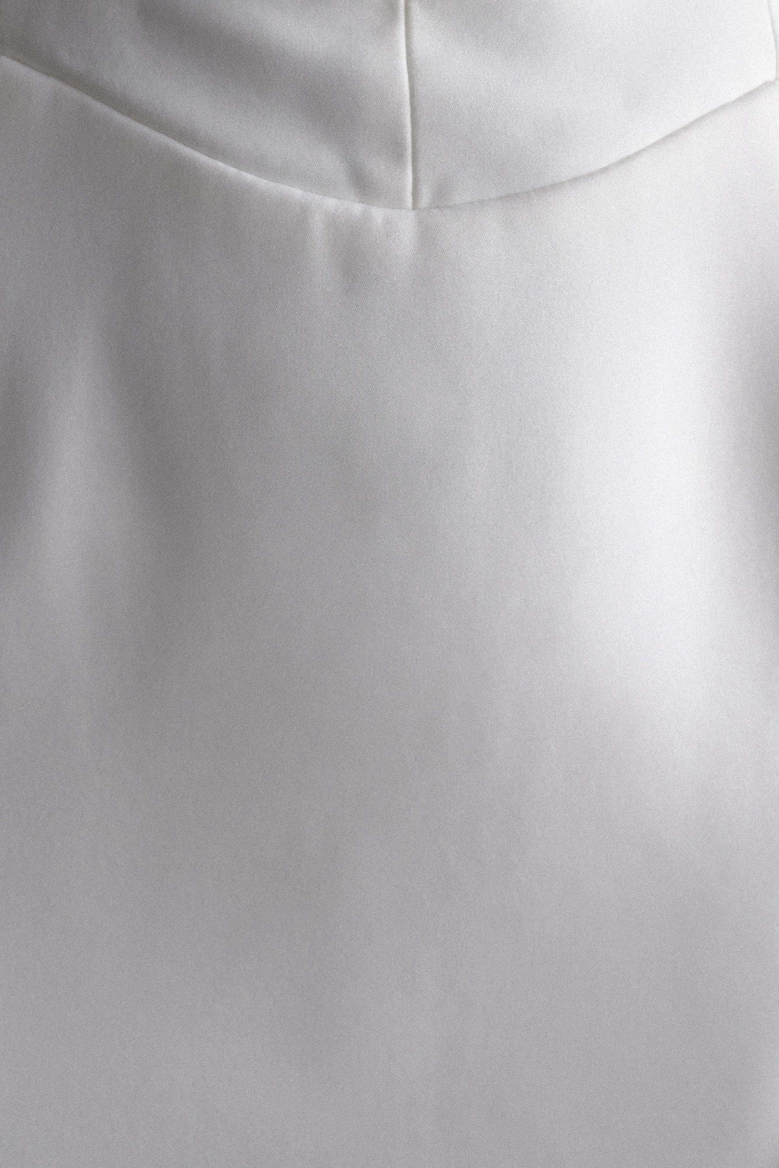 Strapless Mini Dress with Plunge Neckline & Bow Detail | Orellia Ivory