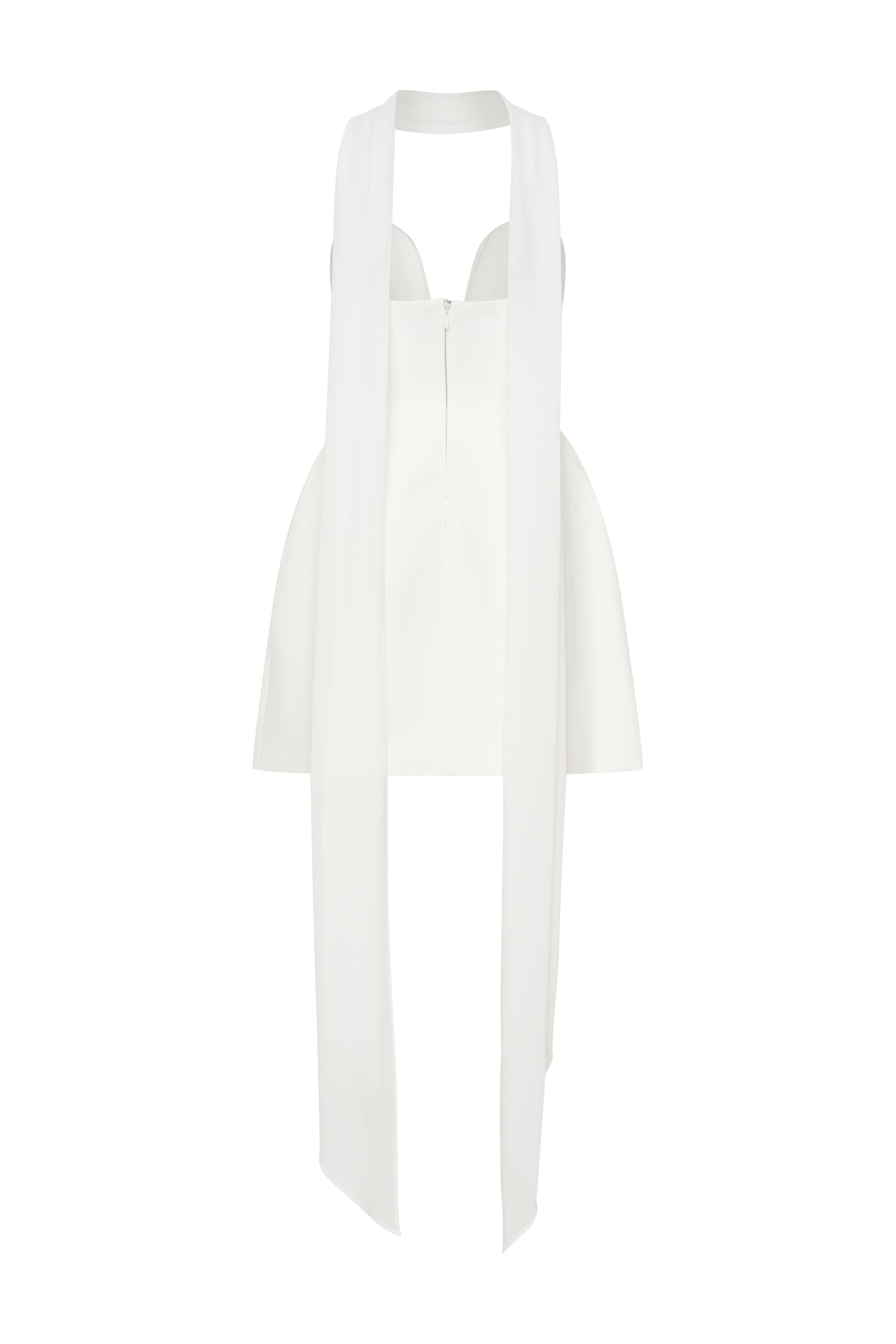 Strapless Mini Dress with Plunge Neckline & Bow Detail | Orellia Ivory