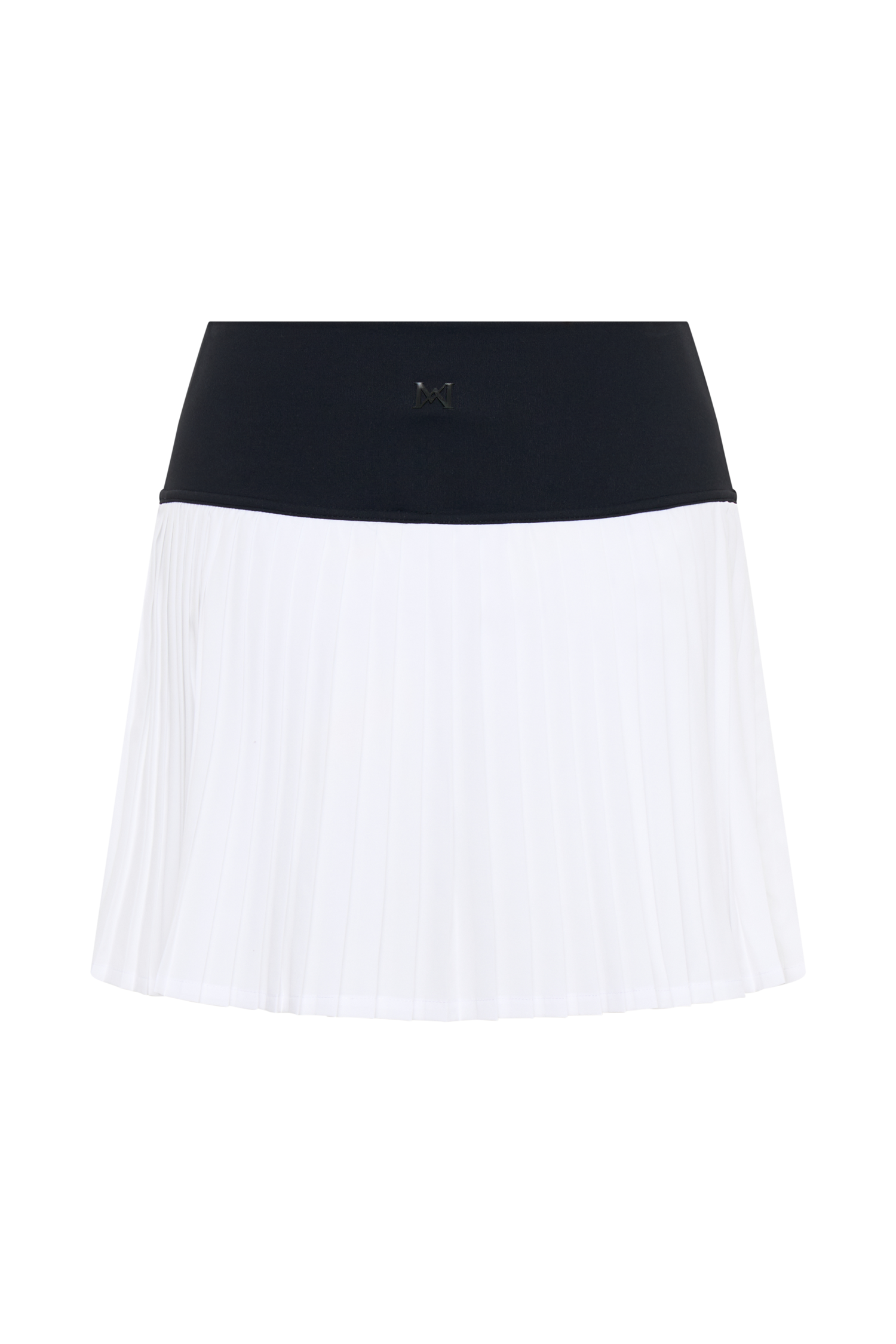 High-Waisted Pleated Mini Skirt for Active Wear | Denver Black/White