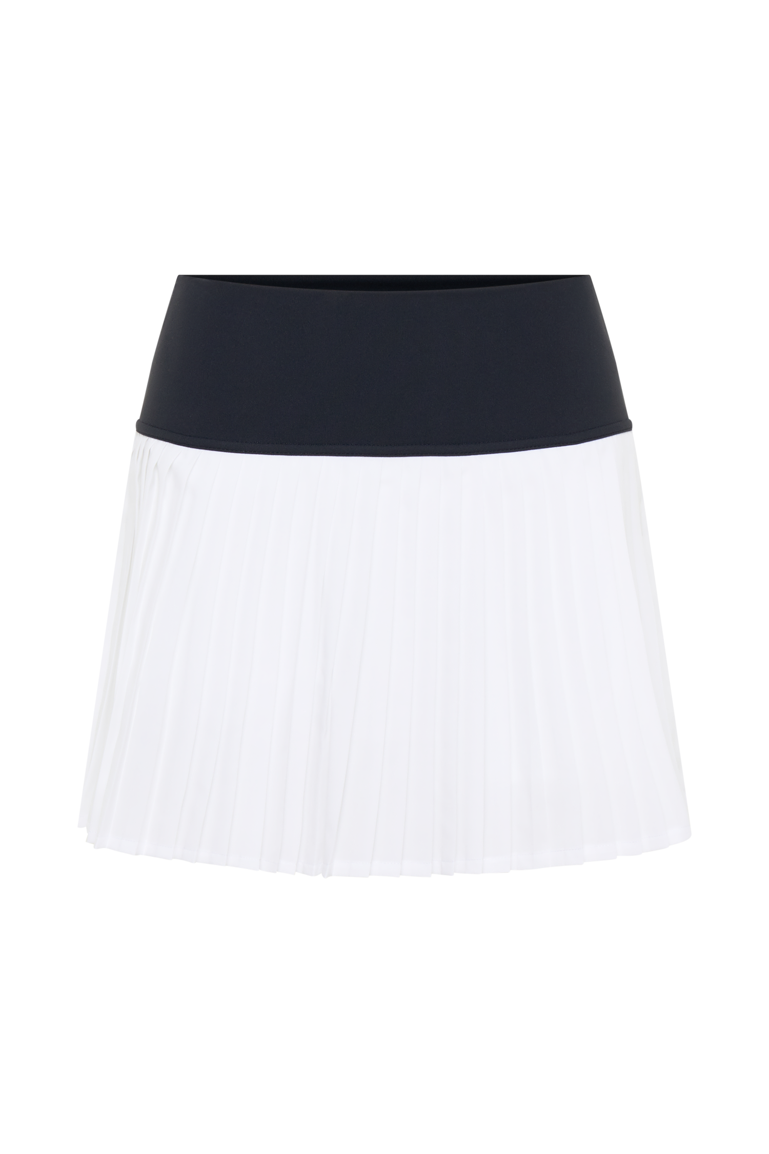High-Waisted Pleated Mini Skirt for Active Wear | Denver Black/White