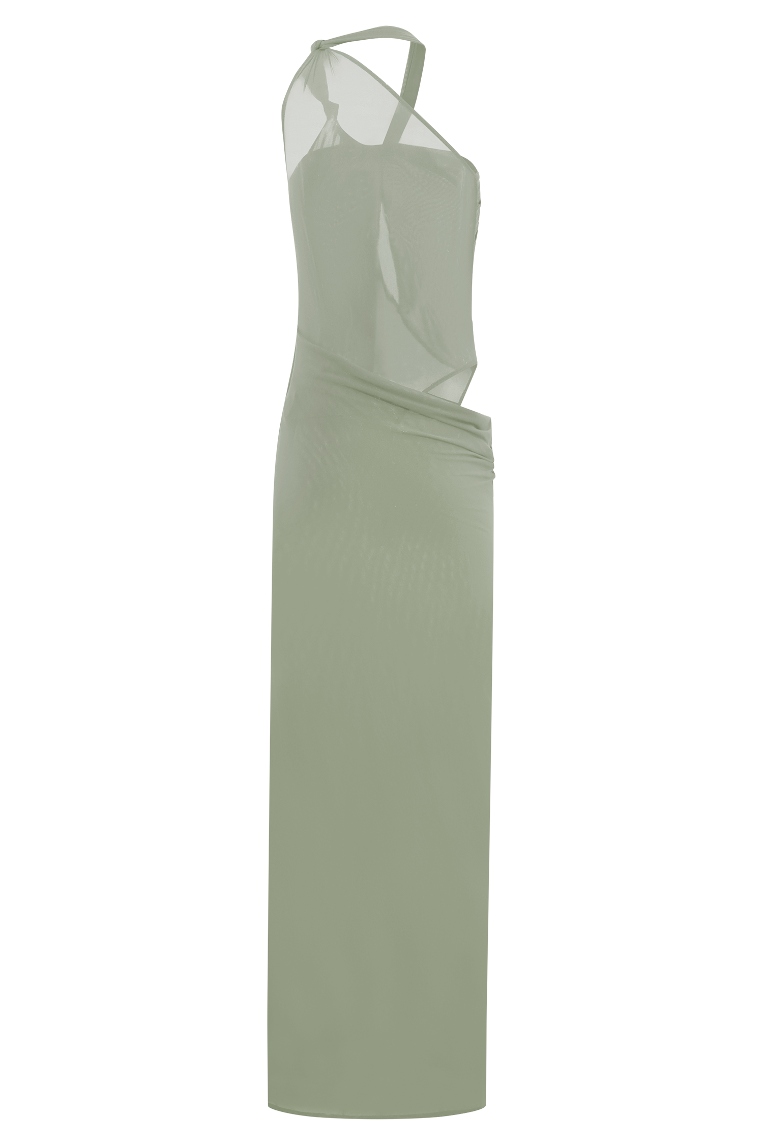 Knotted Mesh Maxi Dress with Sculptural Silhouette | Edwina
