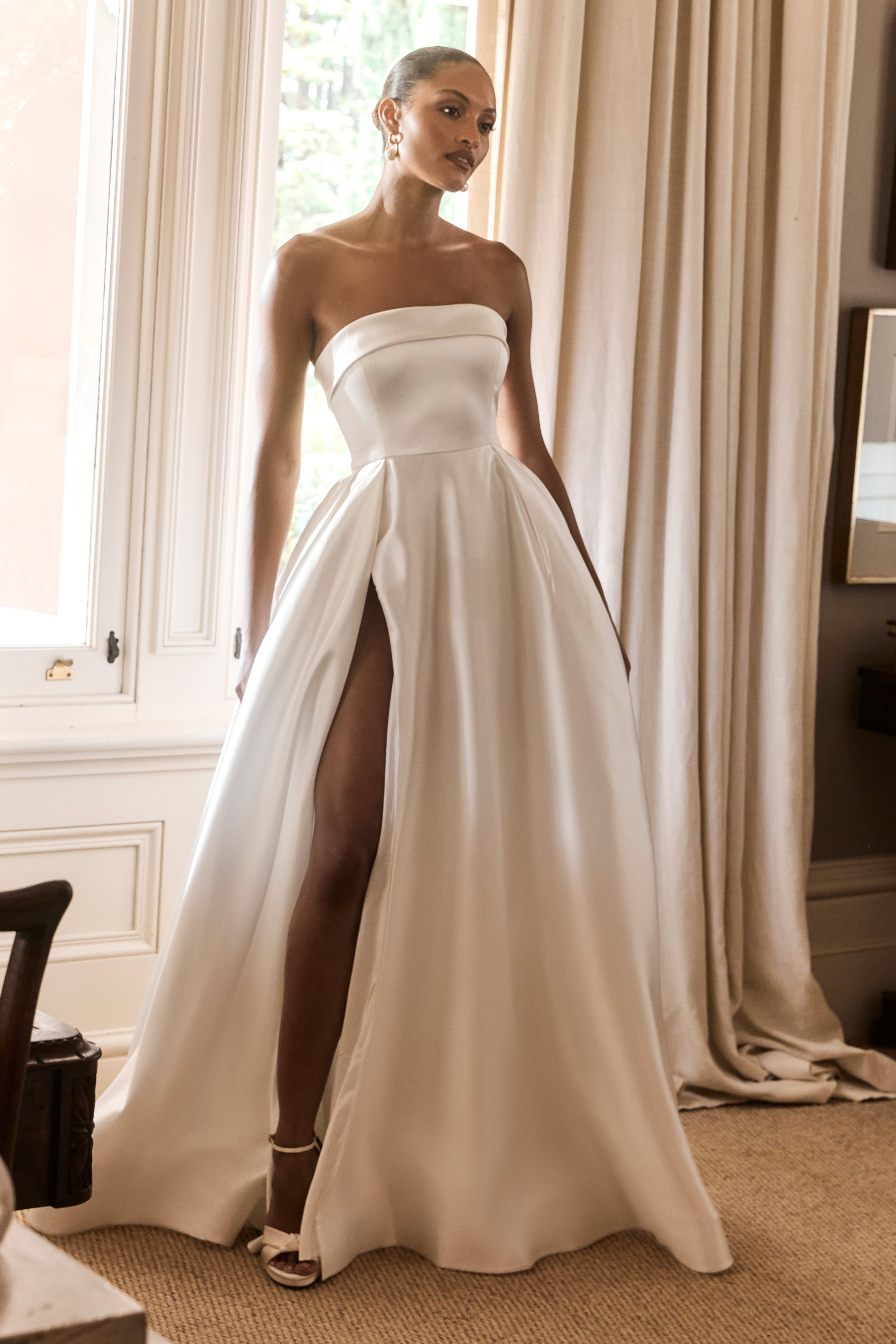 Strapless Wedding Dress with Fitted Bodice & Tulle Skirt | Eileen