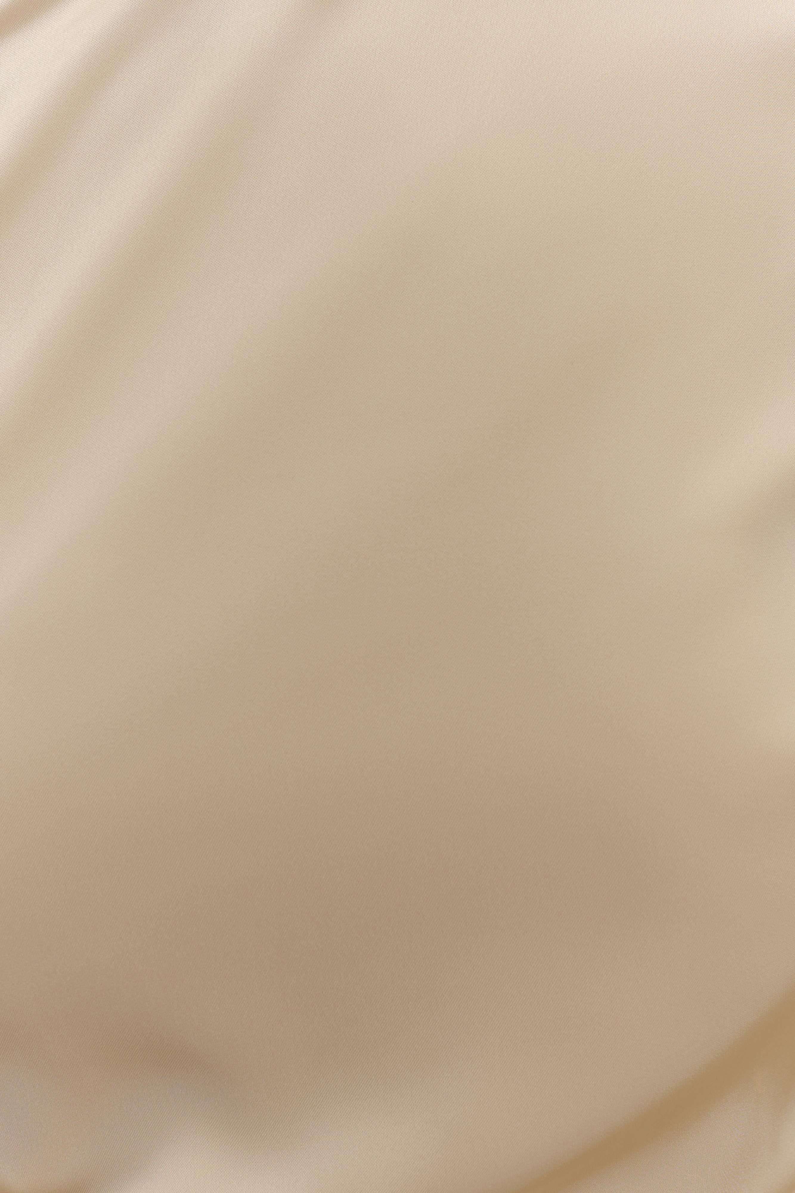 Elegant Long Sleeve Maxi Dress with Asymmetrical Neckline | Avery Gold