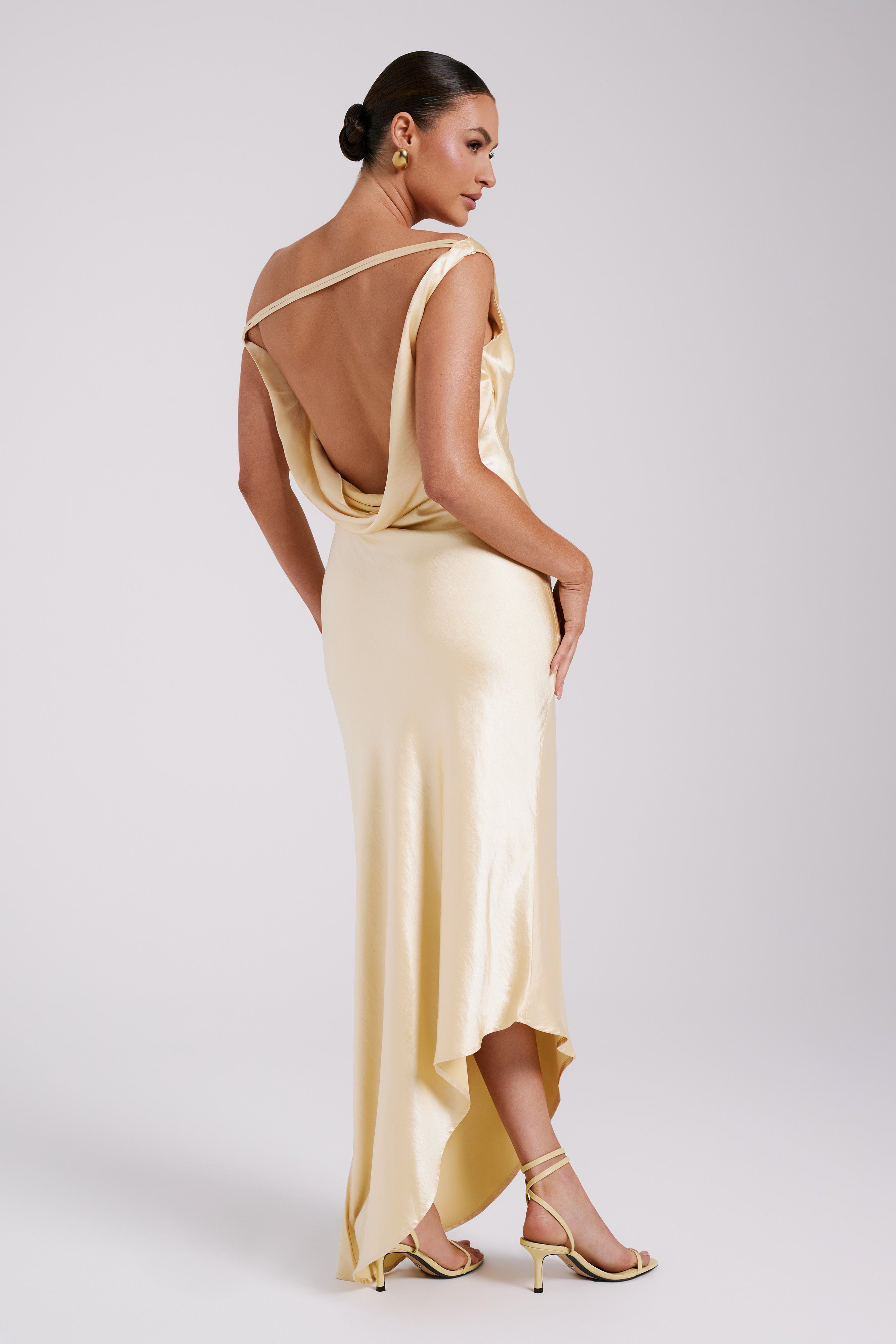 Yvette Asymmetrical Hem Slip Maxi Dress | Butter