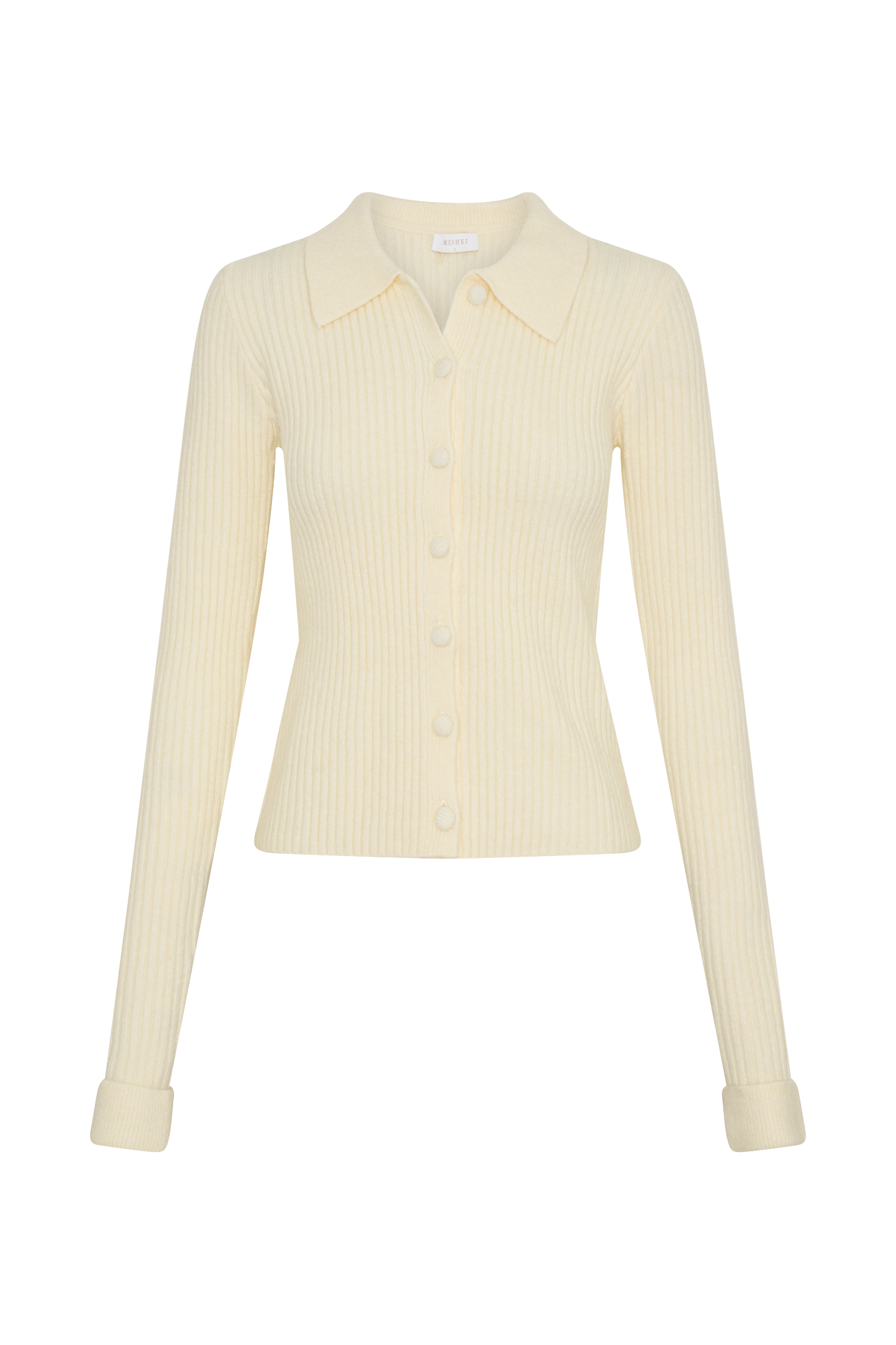 Long Sleeve Button Cardigan for Women | Soft Knit & Ribbed Detail | Erin