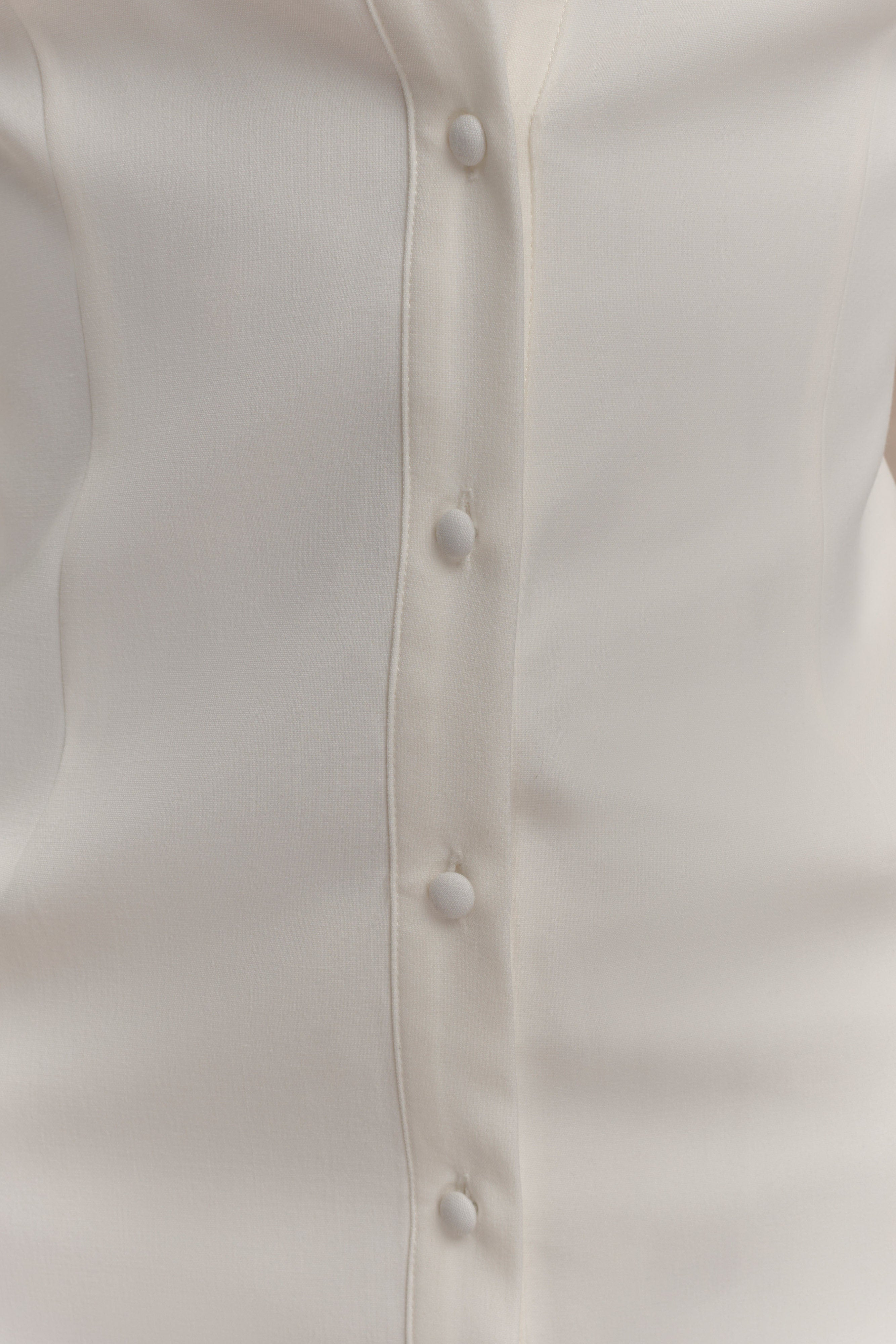 Fitted Shirt Midi Dress with Collar & Flared Cuffs | Dorian