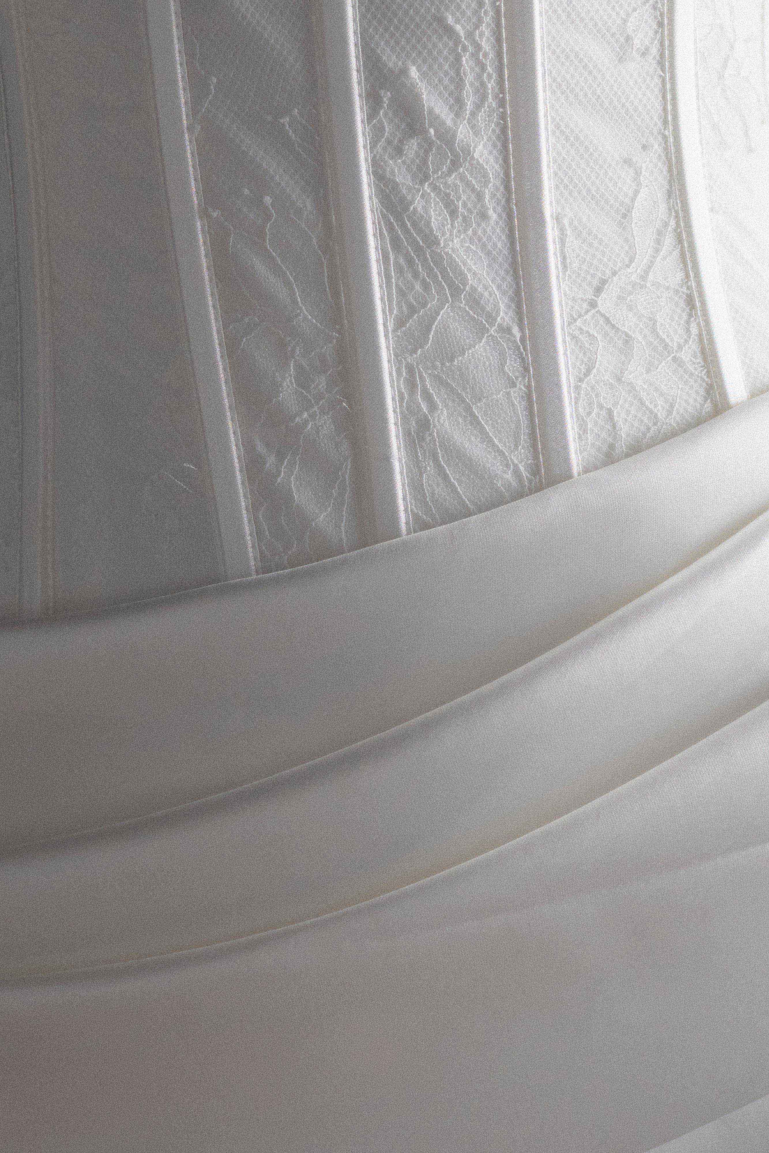 White Satin Corset Gown for Weddings & Black-Tie Events | Galia