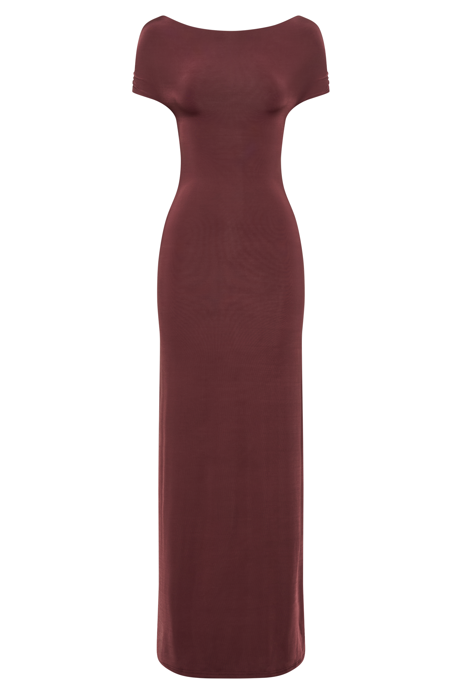 Off Shoulder Slinky Maxi Dress with Bardot Neckline | Imogen