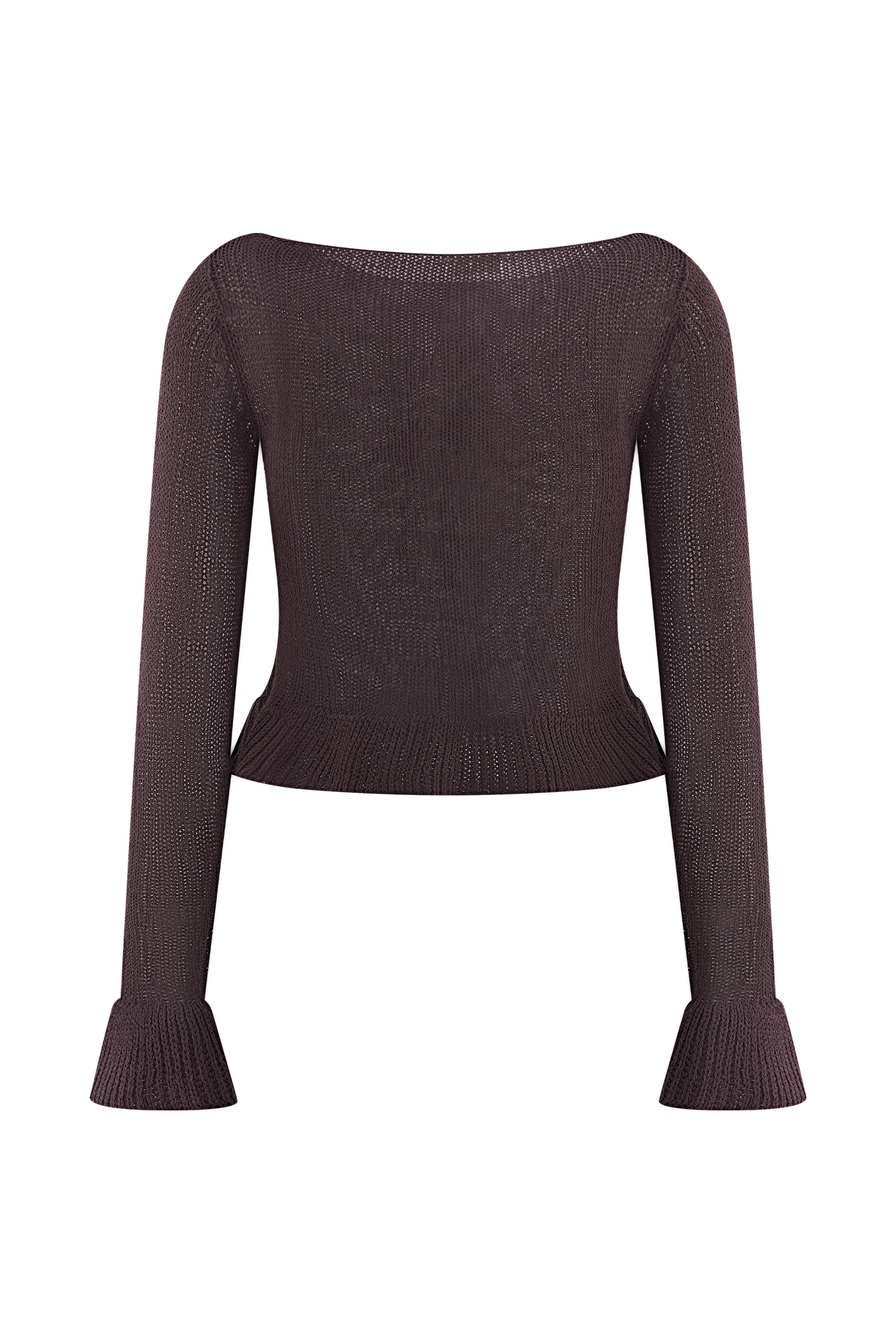 Knit Frill Cardigan with Ruffled Hems & Shell Buttons | Eleanor