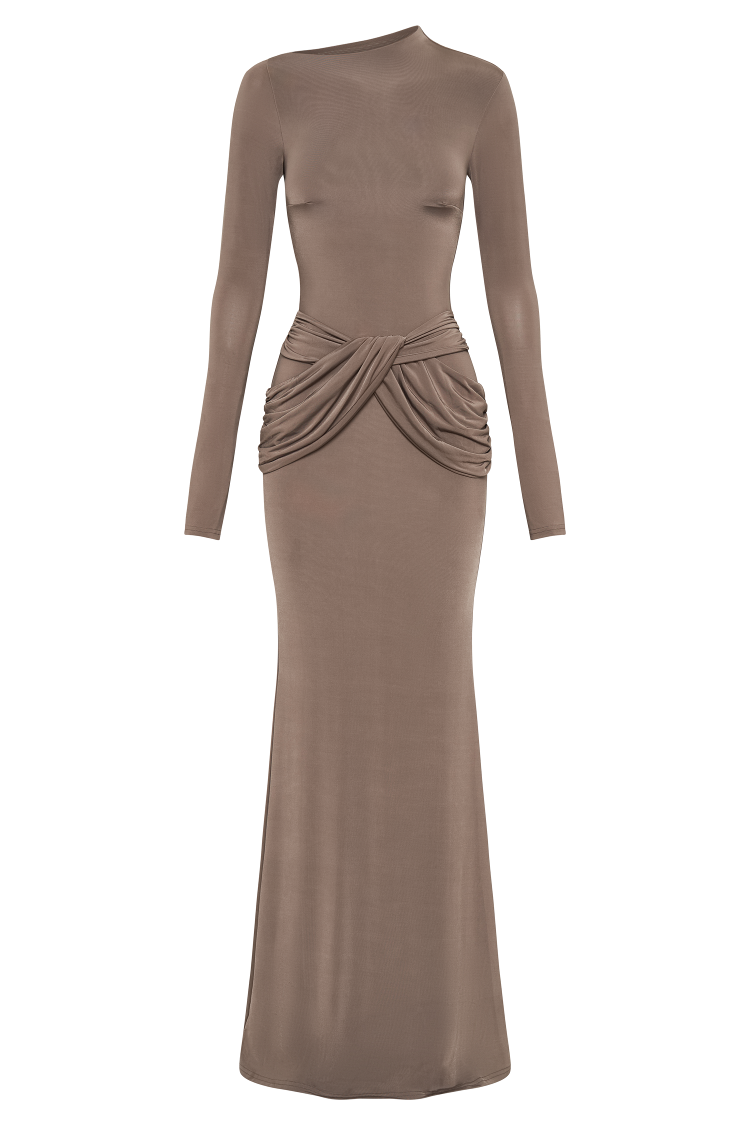 Elegant Long Sleeve Slinky Maxi Dress for Formal Events | Halcyon