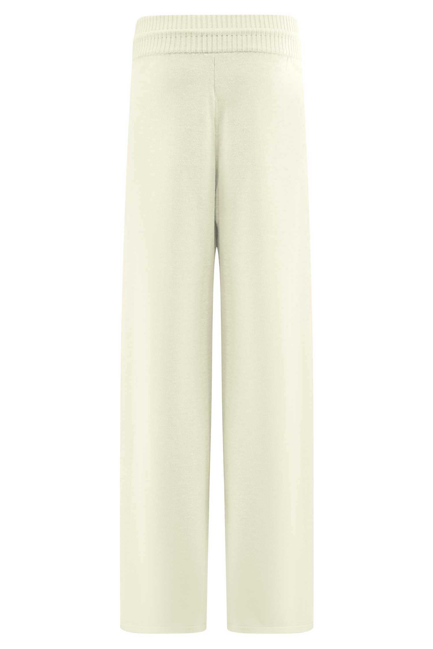 Knit Wide Leg Pants with Adjustable Waist | Natalya Ivory