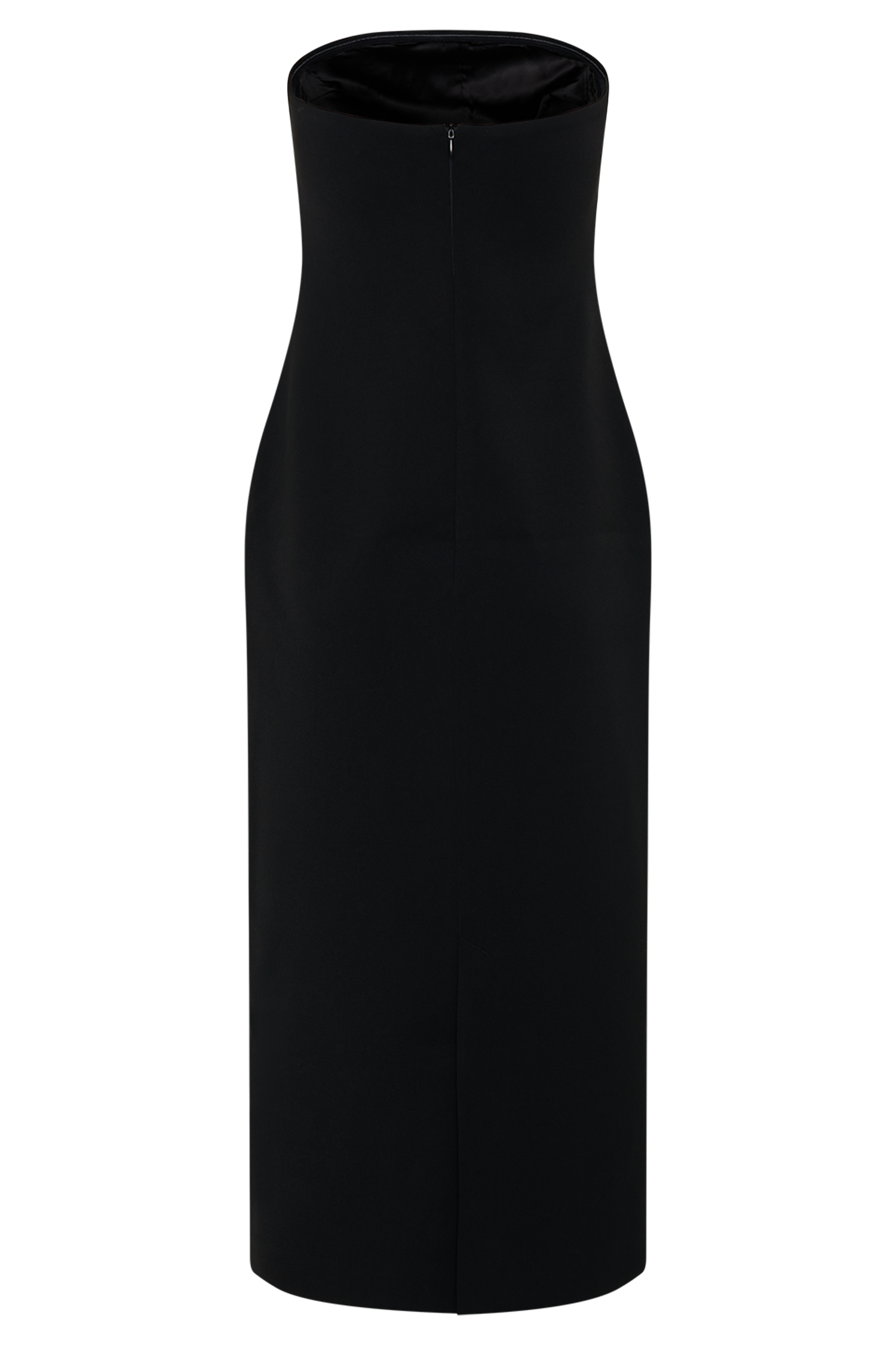 Strapless Midi Dress with Pockets & Back Vent | Sussan Black