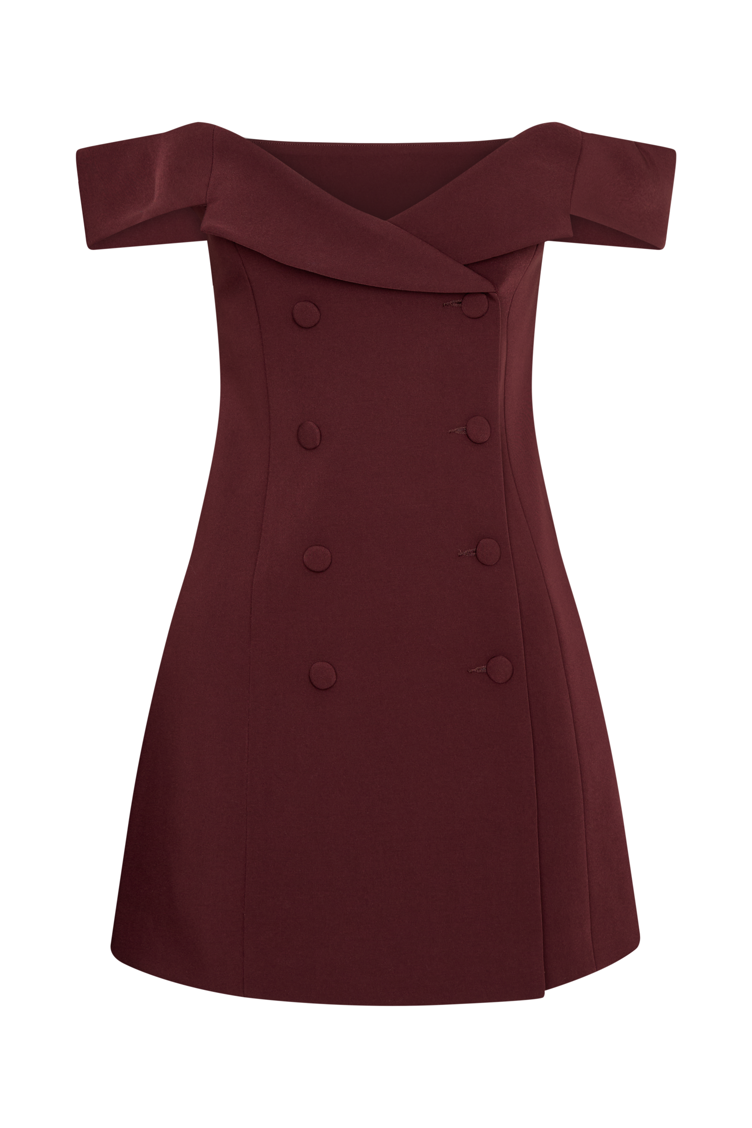 Off Shoulder Mini Dress with Bardot Neckline | Noelle Suiting Dress