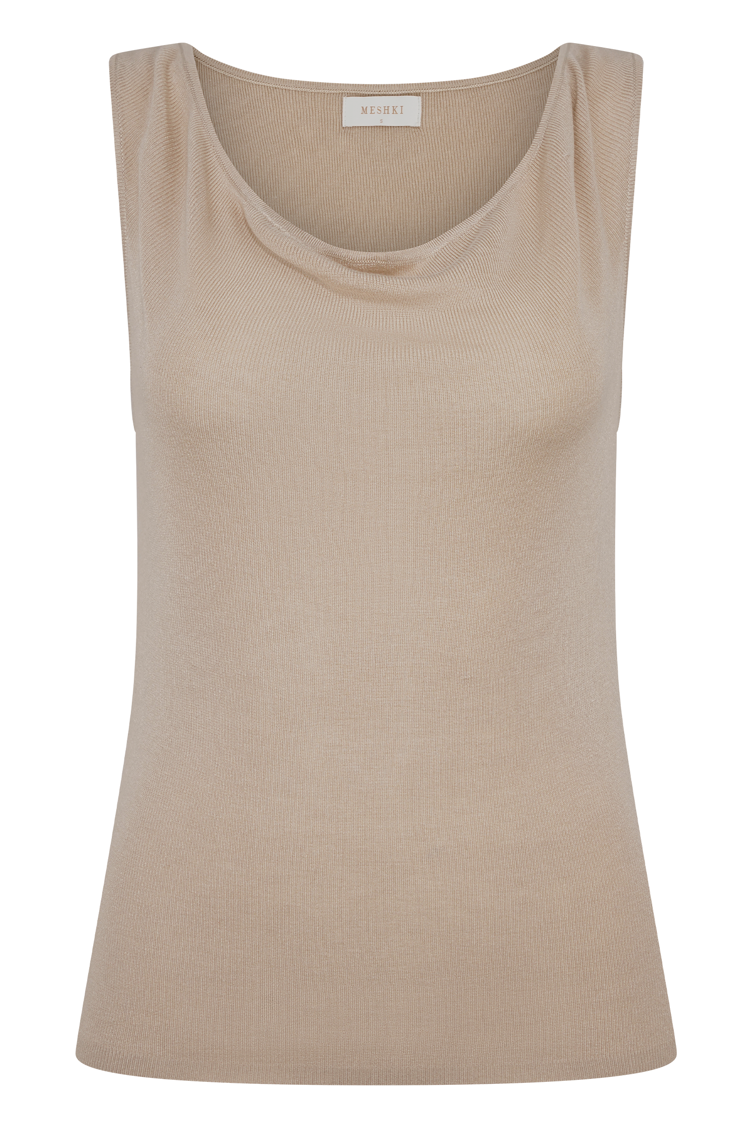 Effortlessly Chic Sleeveless Knit Top with Cowl Neck | Brenda