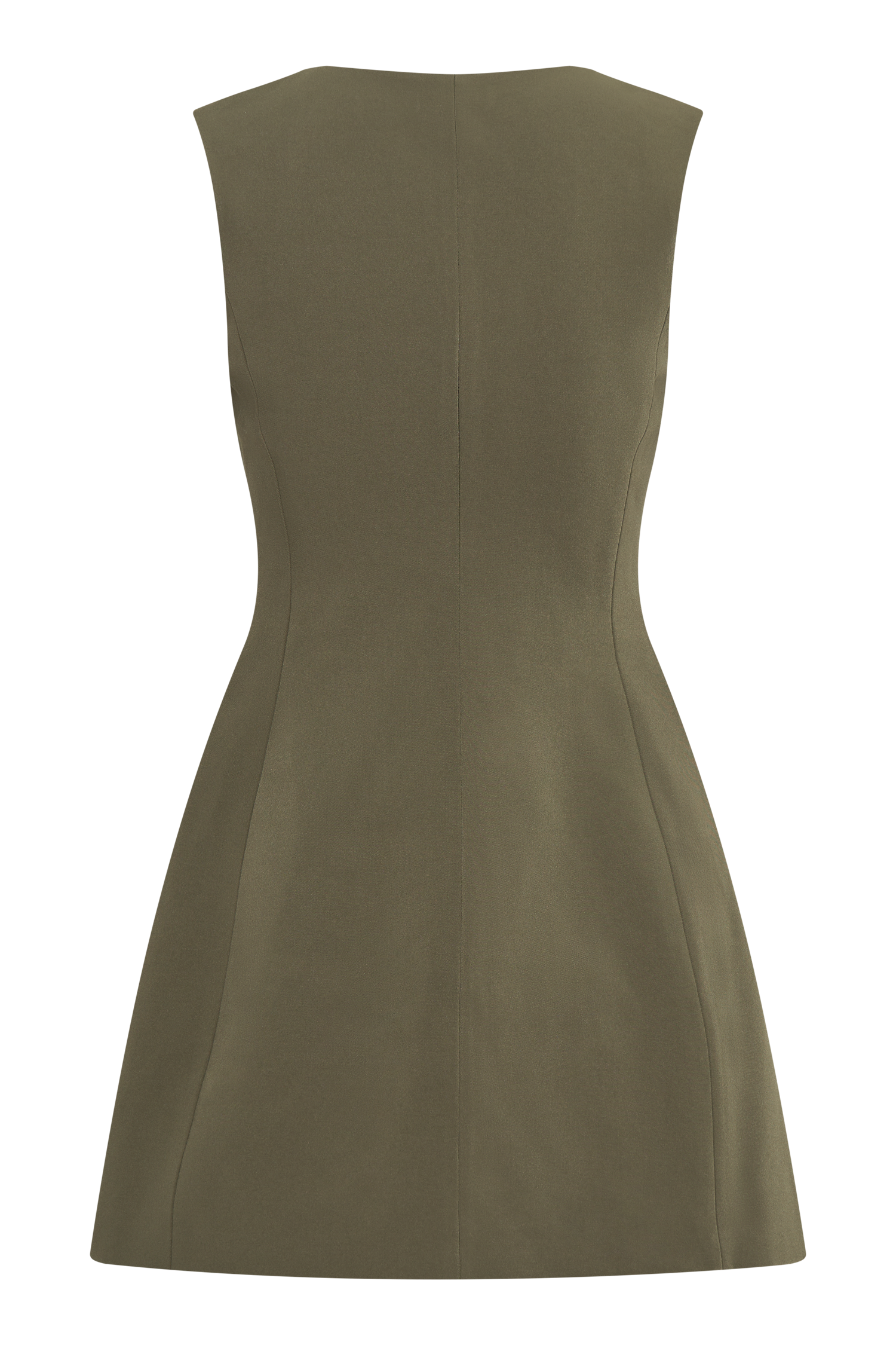 Crepe Mini Dress with Square Neckline & Bubble Skirt | Lysandre