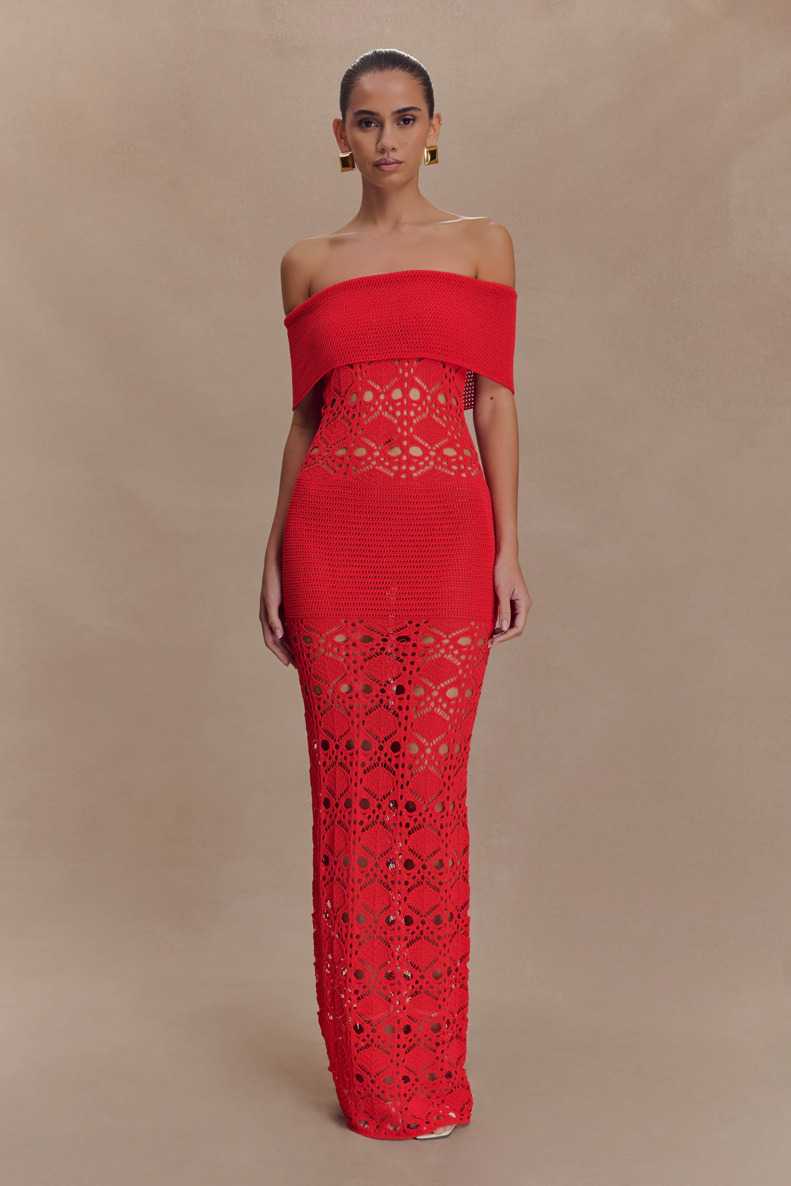 Off Shoulder Crochet Maxi Dress for Summer | Solstice