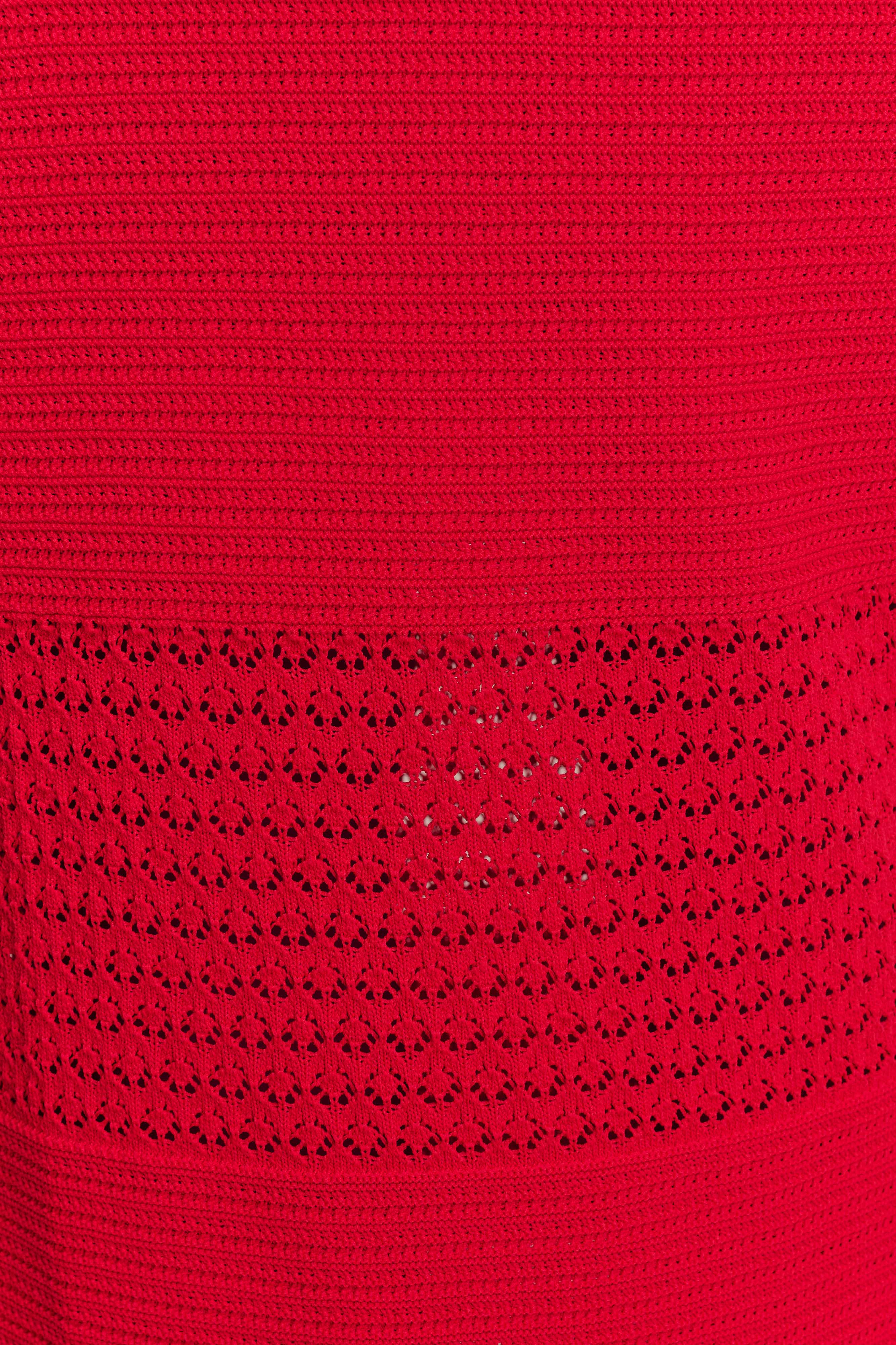 Scallop Knit Midi Skirt - High Waisted & Pointelle Detail | Madeline
