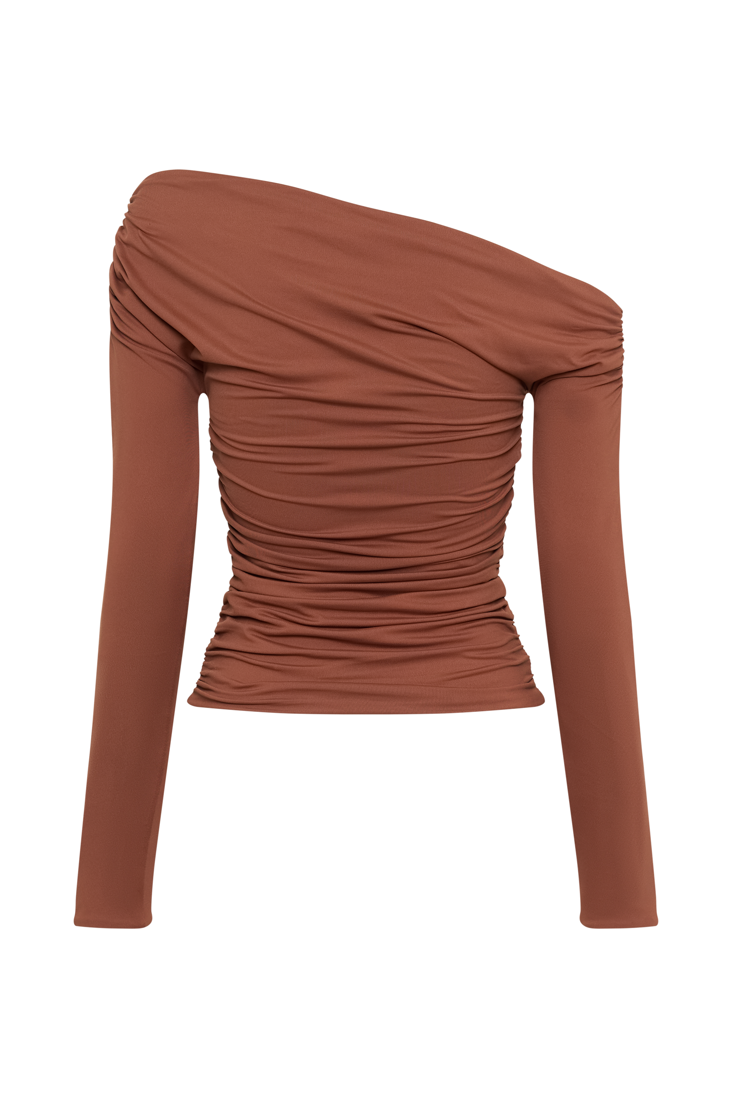 Recycled Nylon Ruched Long Sleeve Top | Alayna