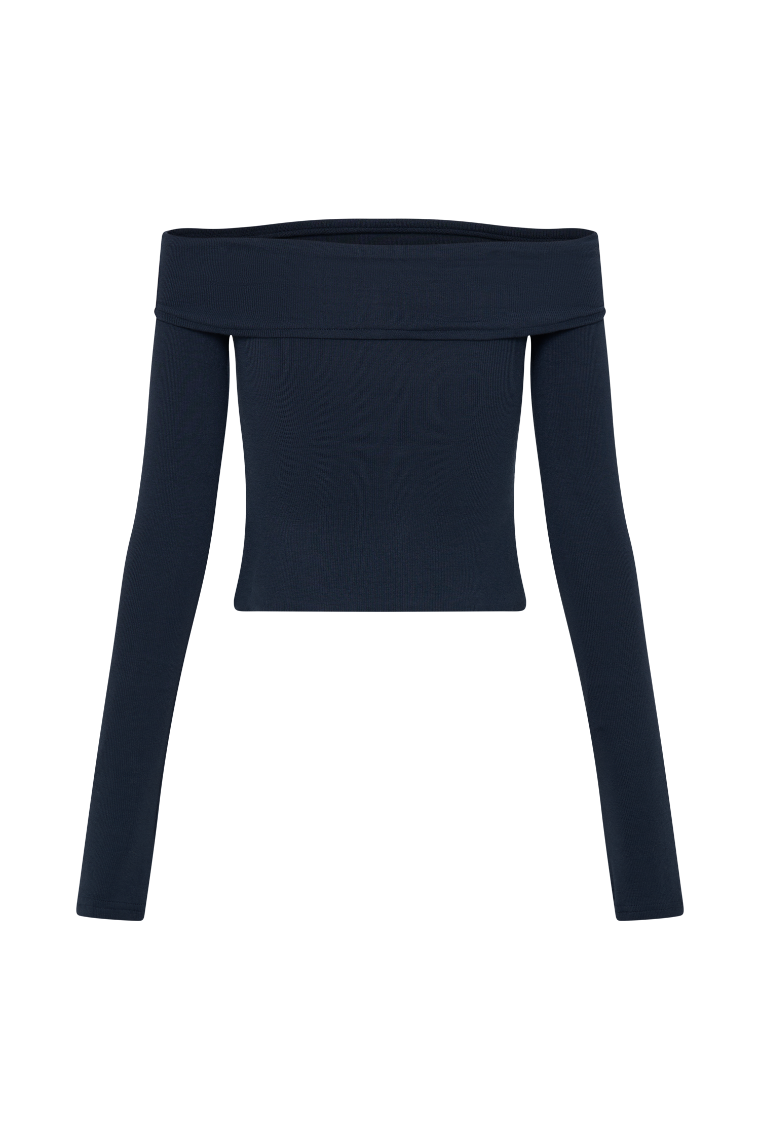 Cut Out Modal Long Sleeve Top with Bardot Neckline | Briah