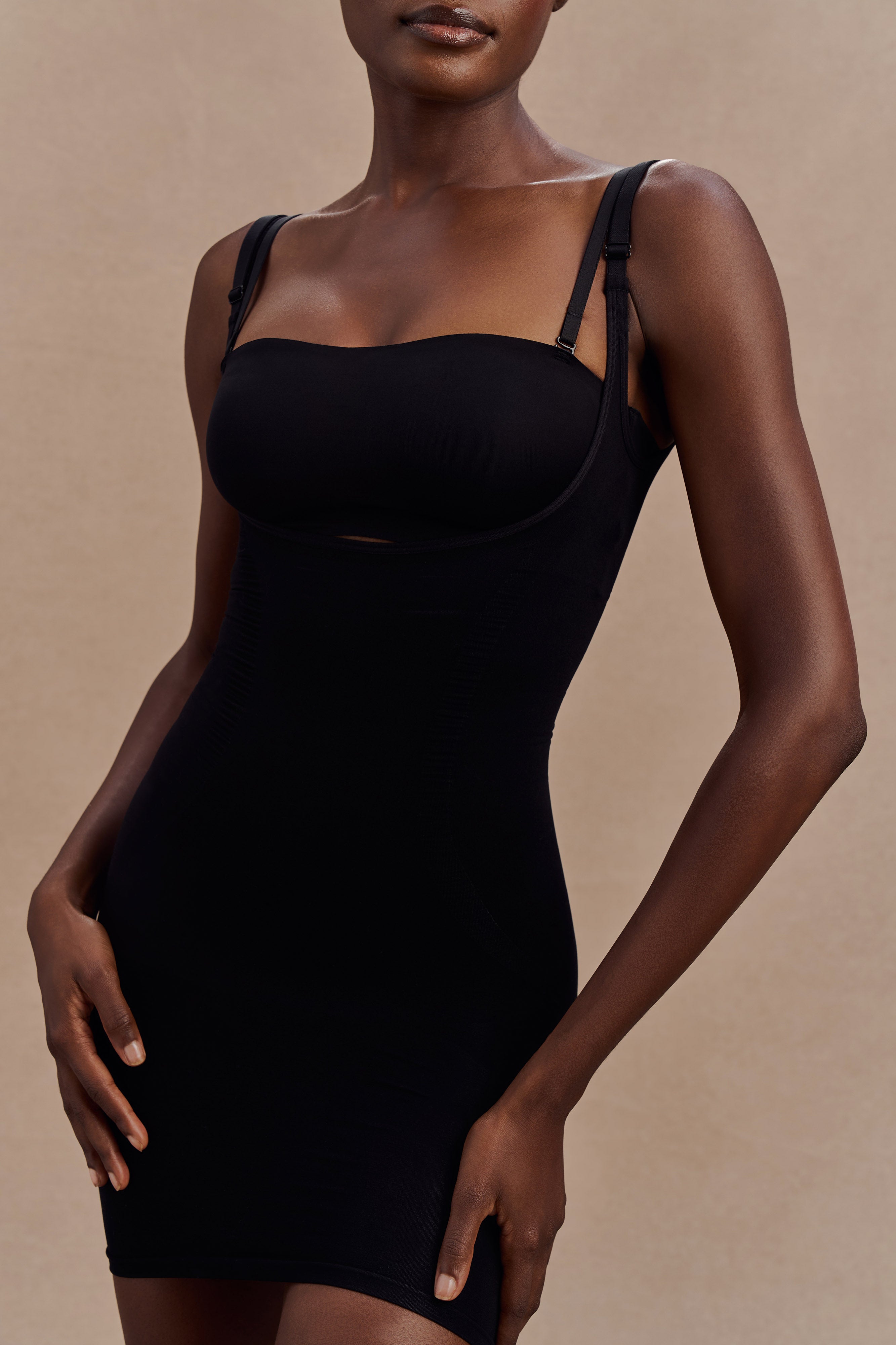 Backless Shapewear Dress with Waist Sculpting | Jocelyn Black