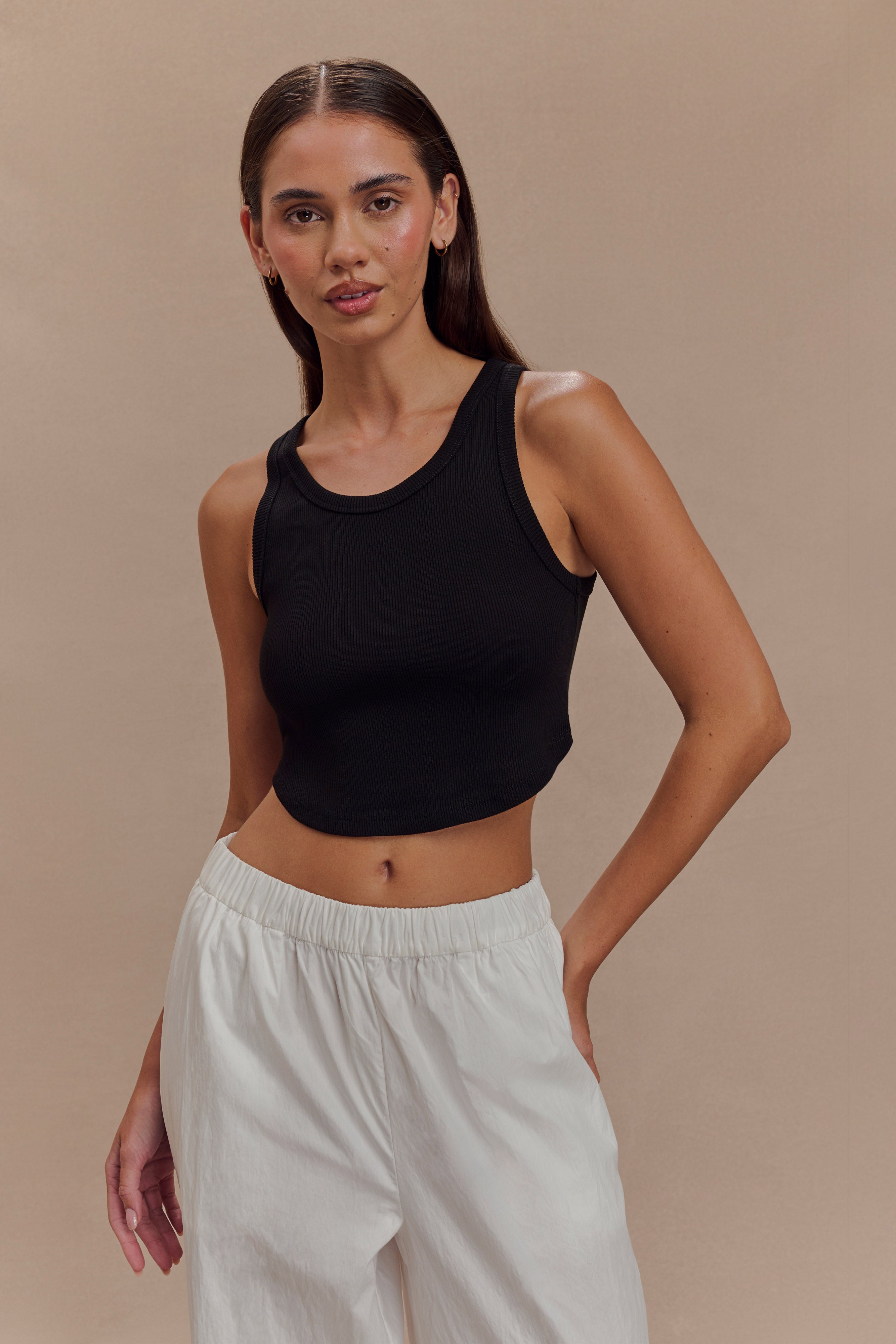 Ribbed Tank Top for Women - Crew Neck & Racerback | Morgana