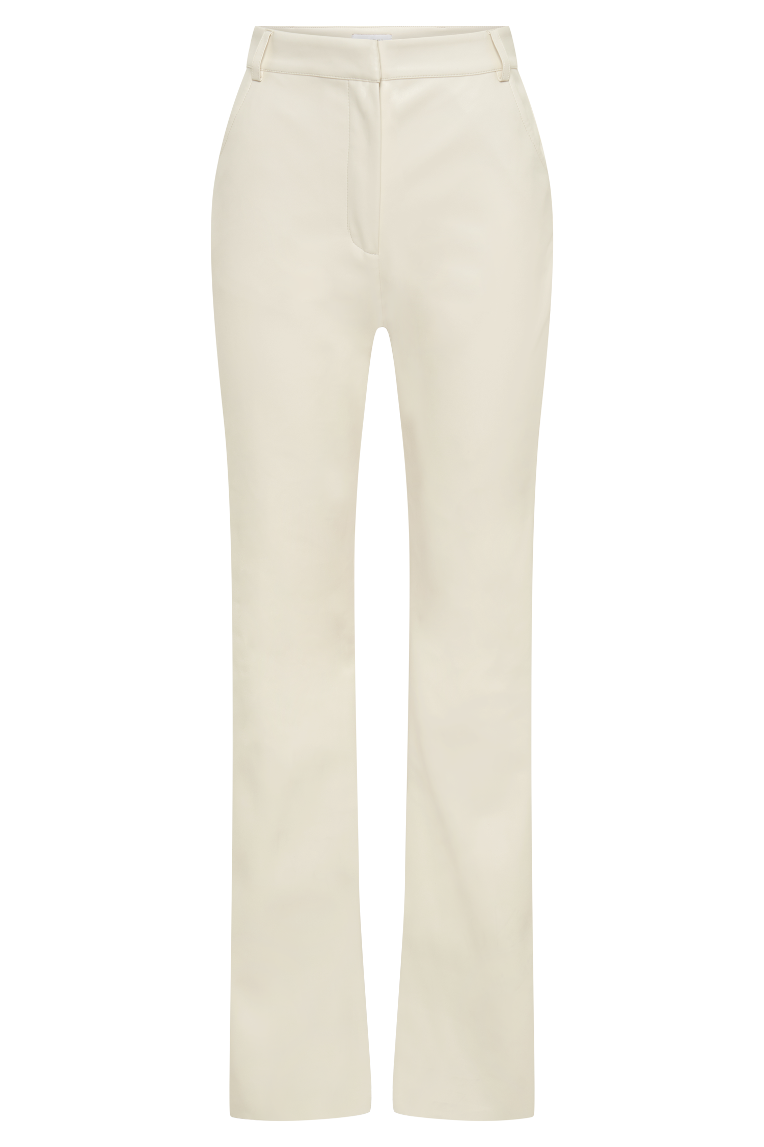 Faux Leather Pants for Women - High Waist Straight Leg | Tyra Ivory