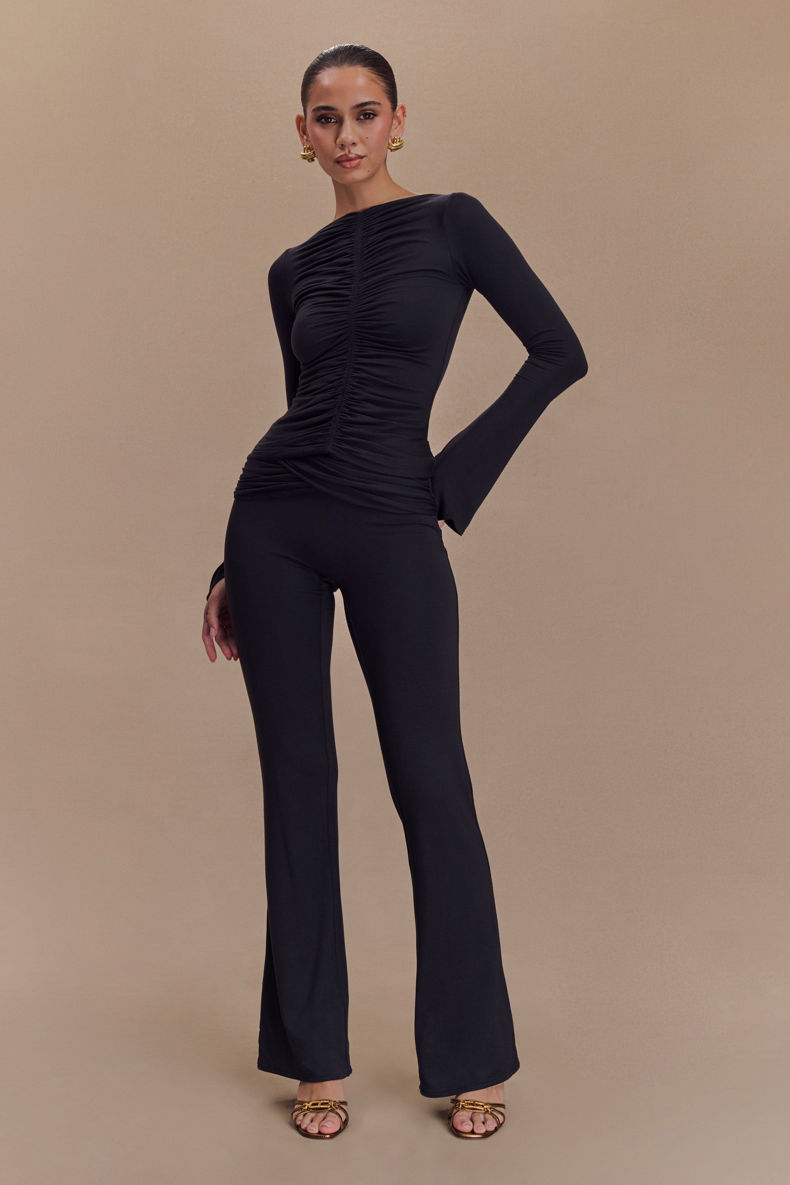 Ultra-Soft Modal Long Sleeve Top for Women | Preston Black