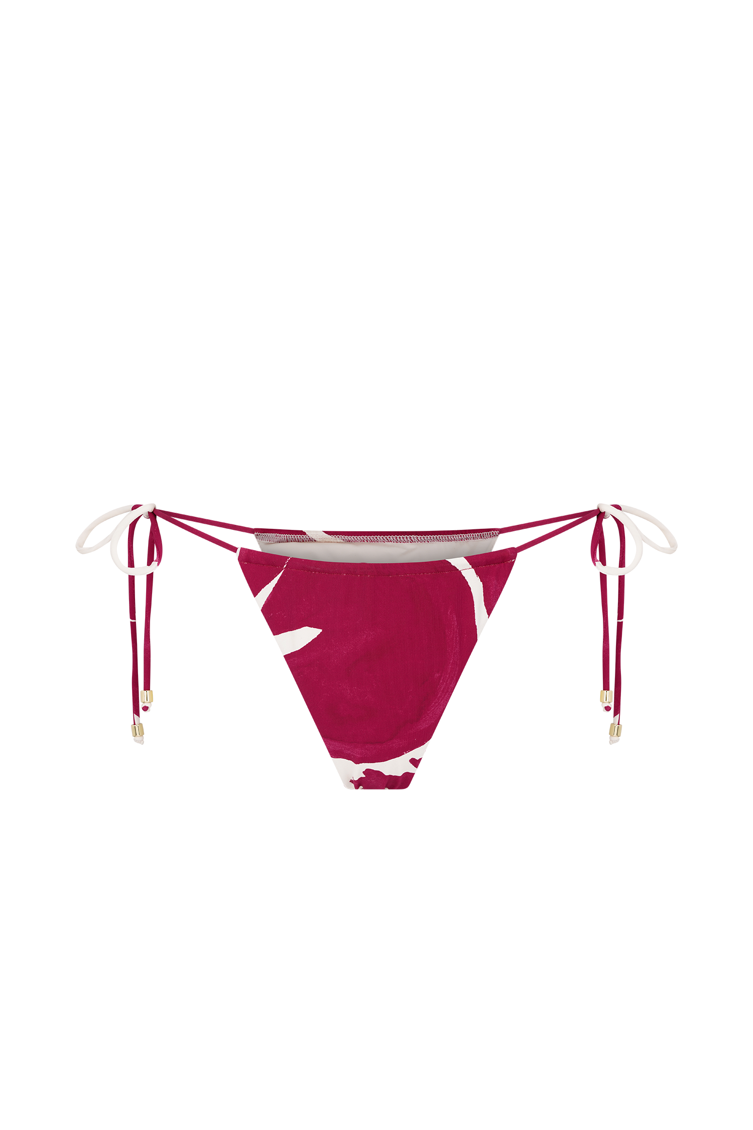 Marquise Bikini Bottom with Adjustable Ties | Dragonfruit Deco Fleur Print