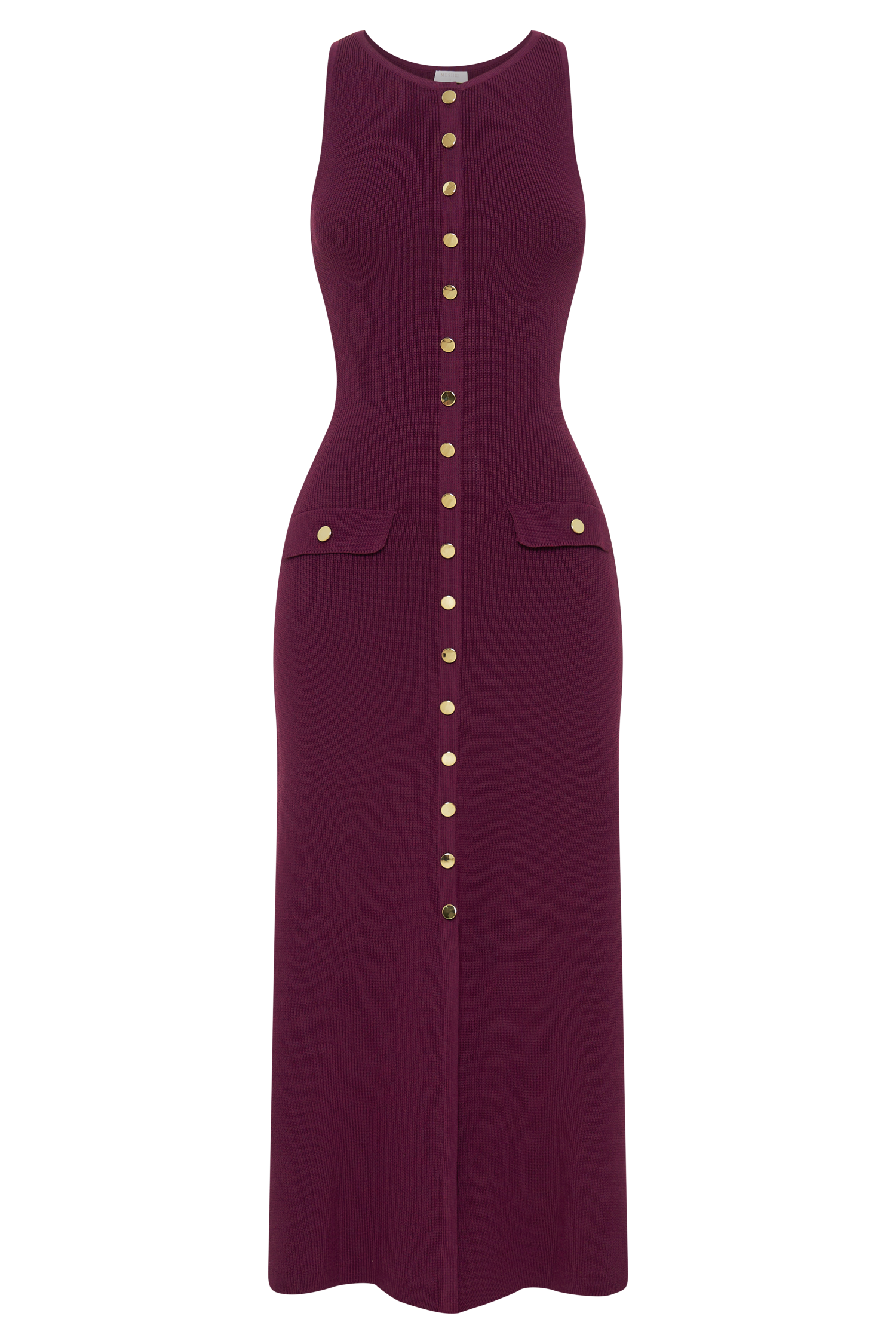 Sleeveless Button Maxi Dress with Pockets | Sawyer Plum