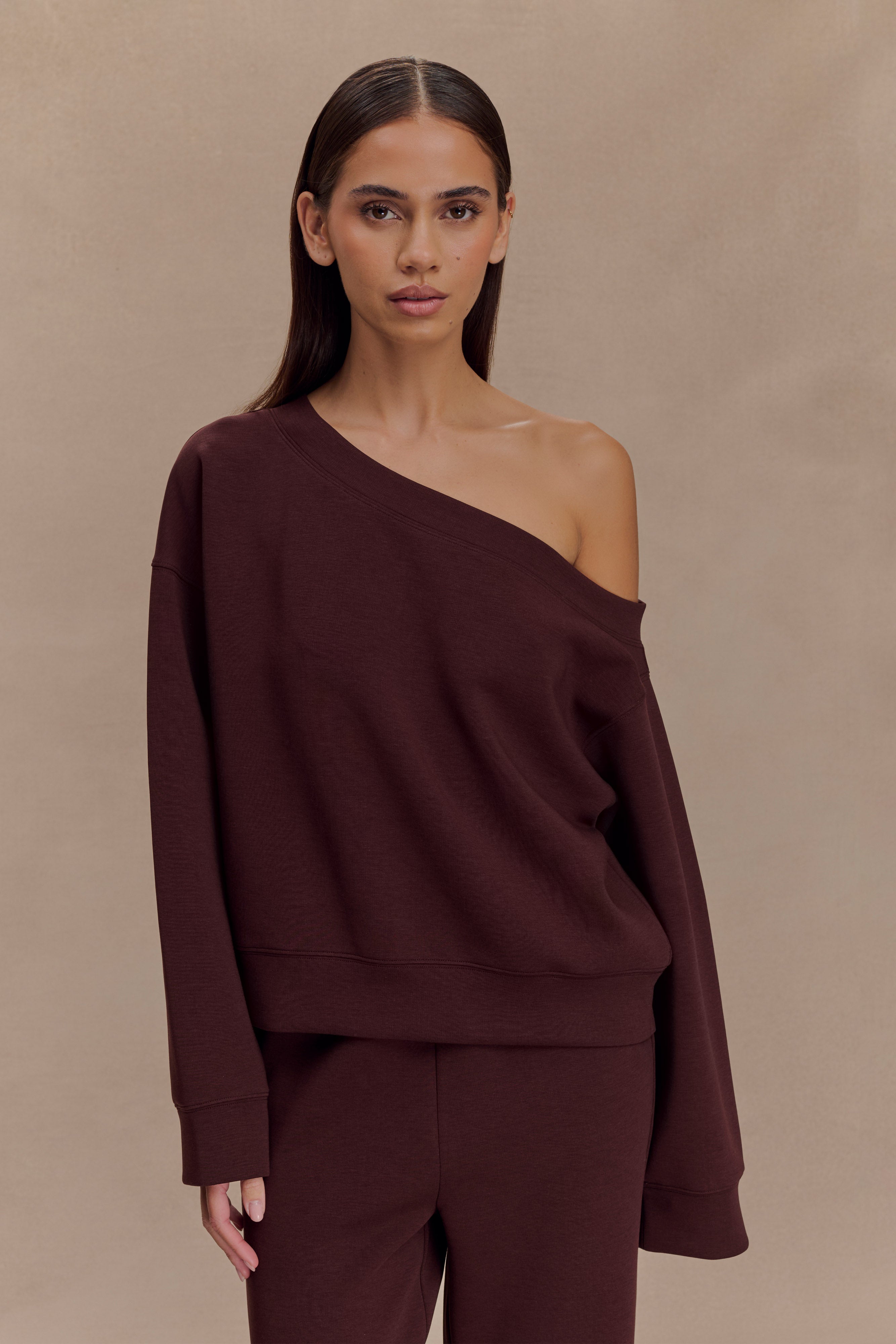Slouchy Crew Neck Jumper - Relaxed Fit & Drop Shoulders | Aiden