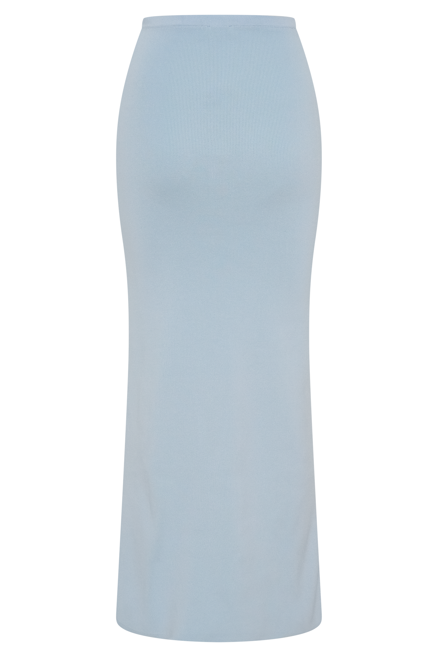 Knit Maxi Skirt with Elastic Waistband & Ribbed Fabric | Maxine