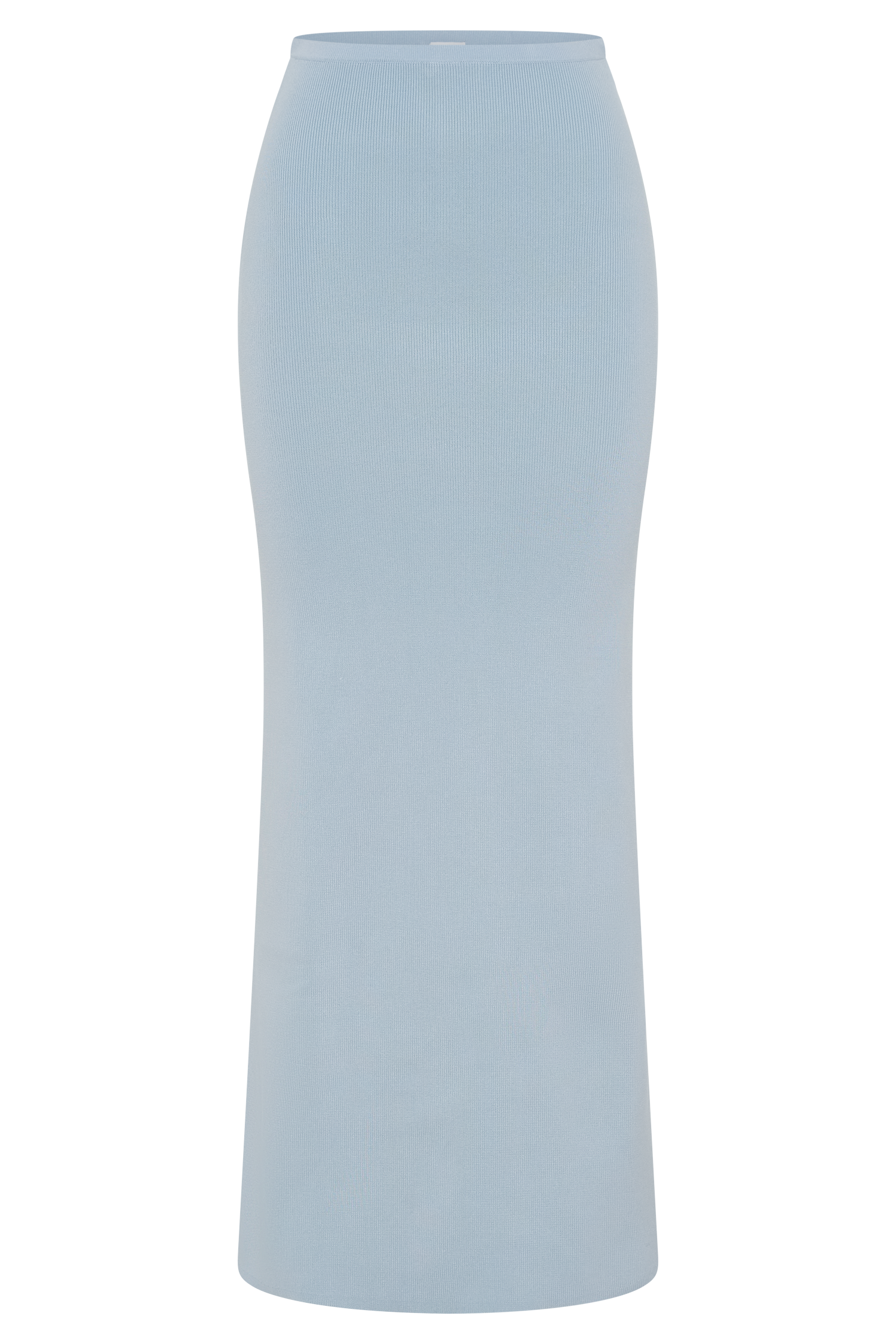 Knit Maxi Skirt with Elastic Waistband & Ribbed Fabric | Maxine