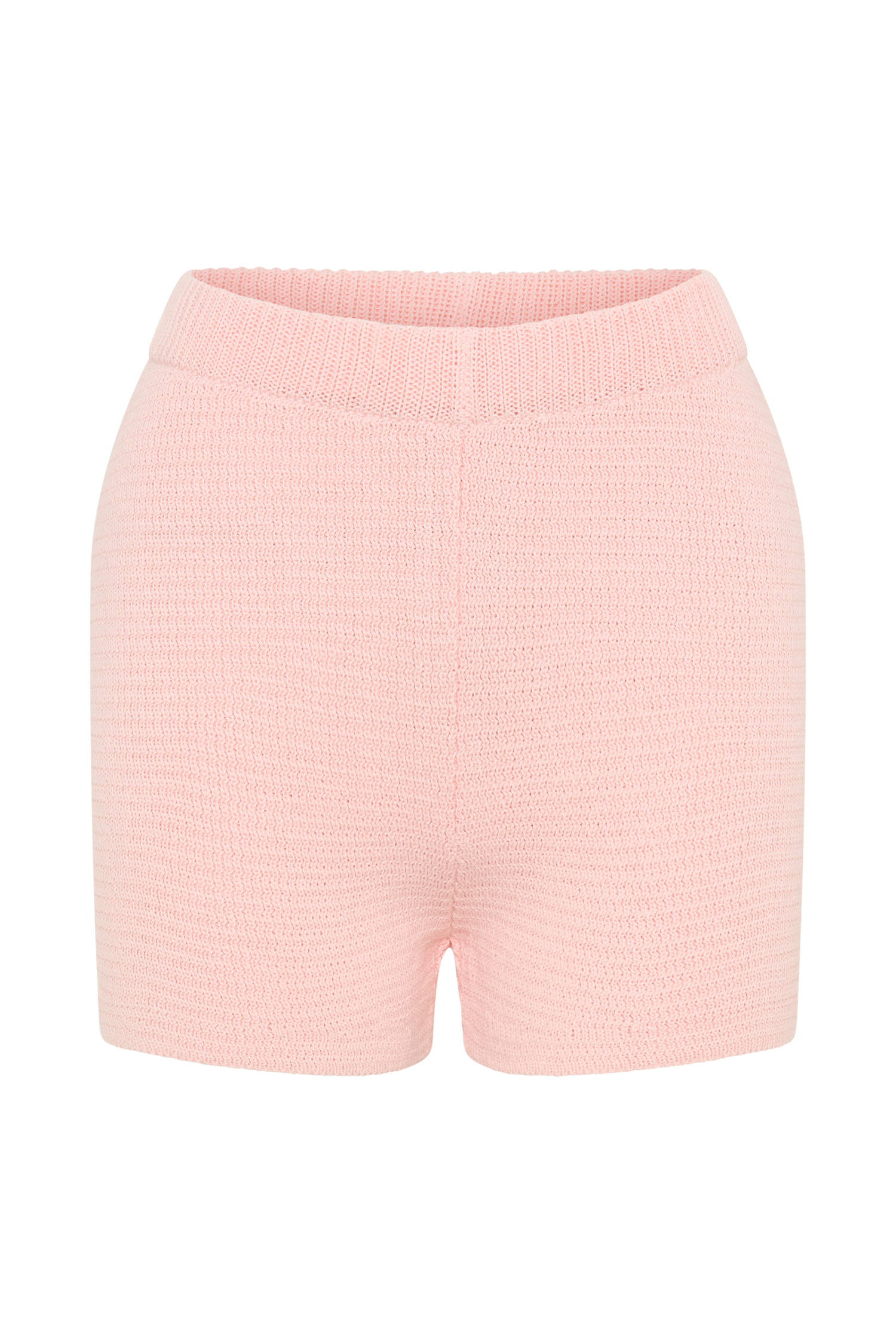 Soft Knit High-Rise Shorts for Women | Baby Pink | NOAH