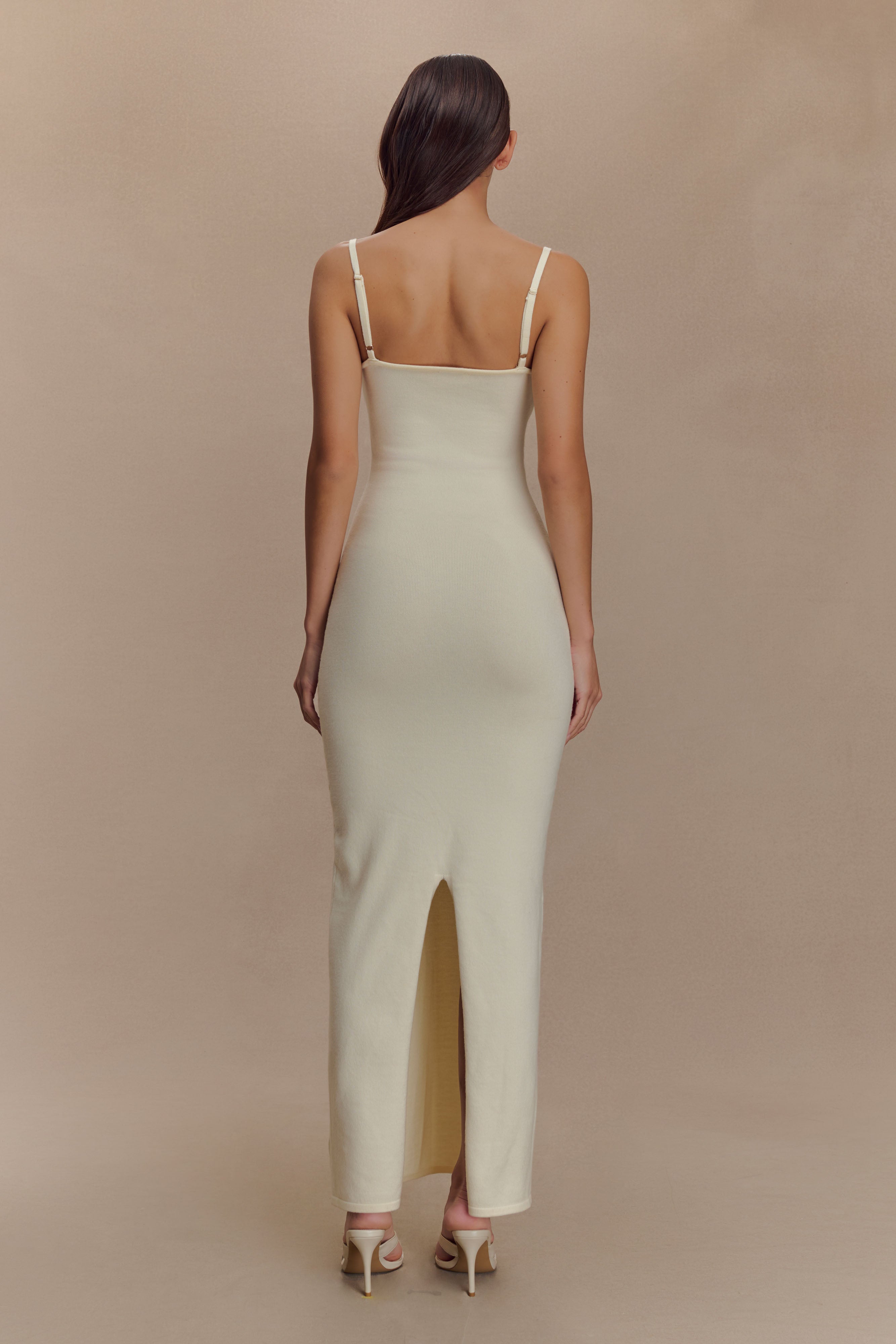 Stretch Knit Maxi Dress with Removable Bolero | Kingston Ivory