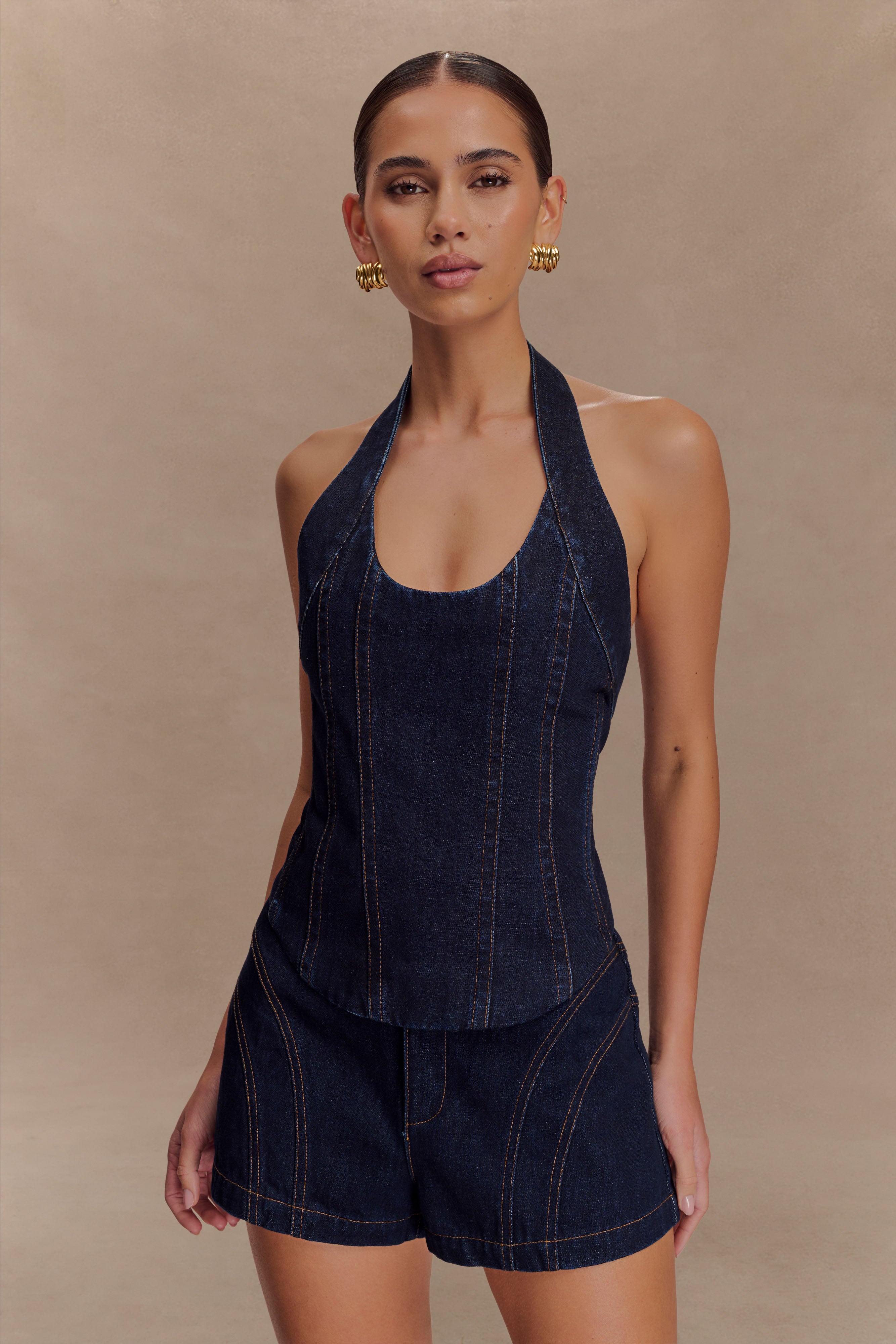 High Waisted Denim Shorts for Women | Meadow Indigo Blue